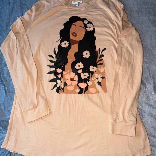 Fashion Nova Growing and Glowing Long Sleeve Graphic Tee