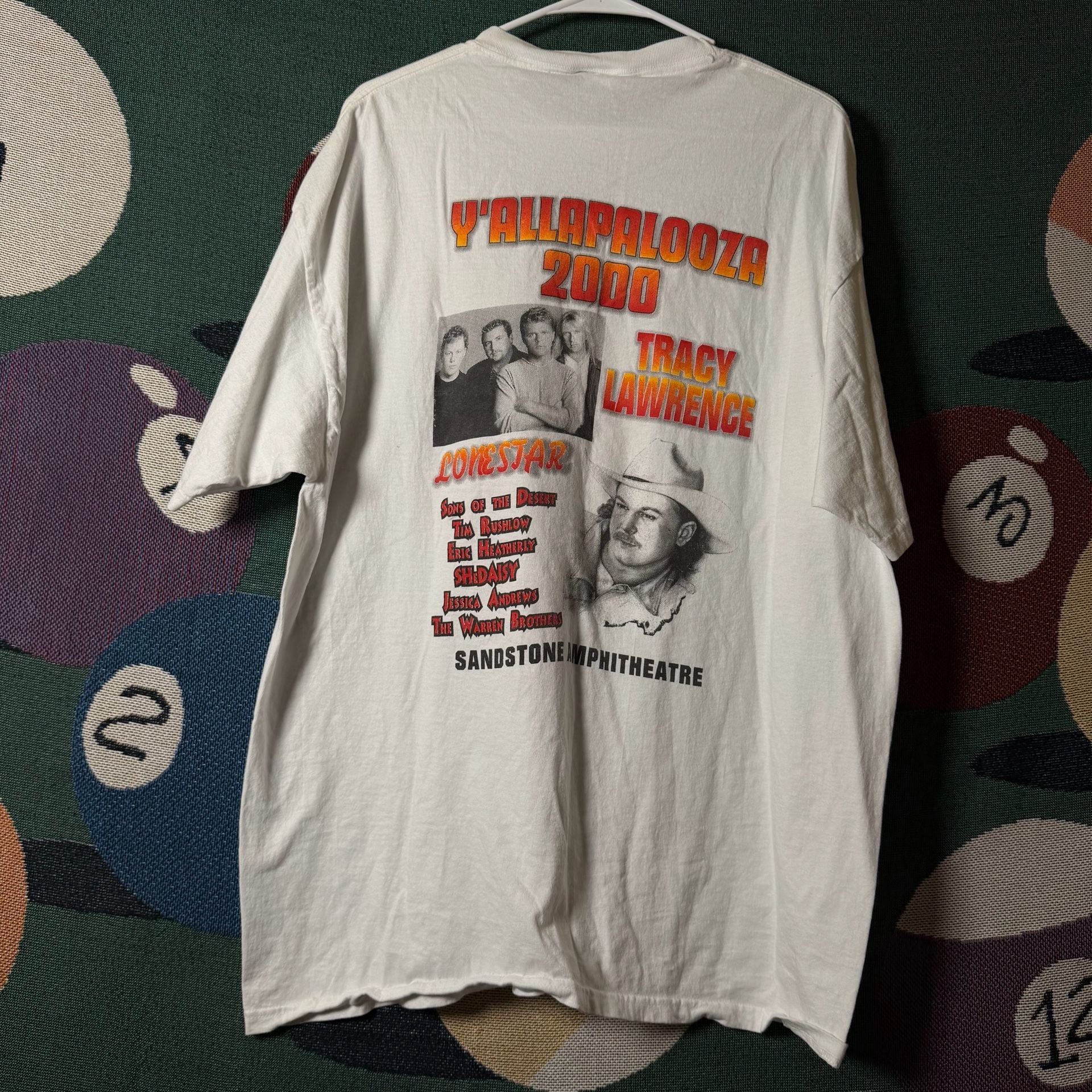 Vintage 2000 Y'allapalooza Country Music Festival T-Shirt Tracy Lawrence Lonestar 3