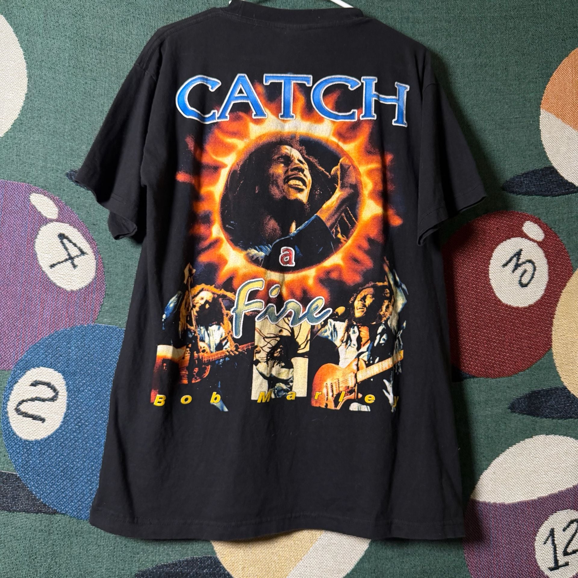 Vintage Bob Marley Catch A Fire Graphic T-Shirt 2