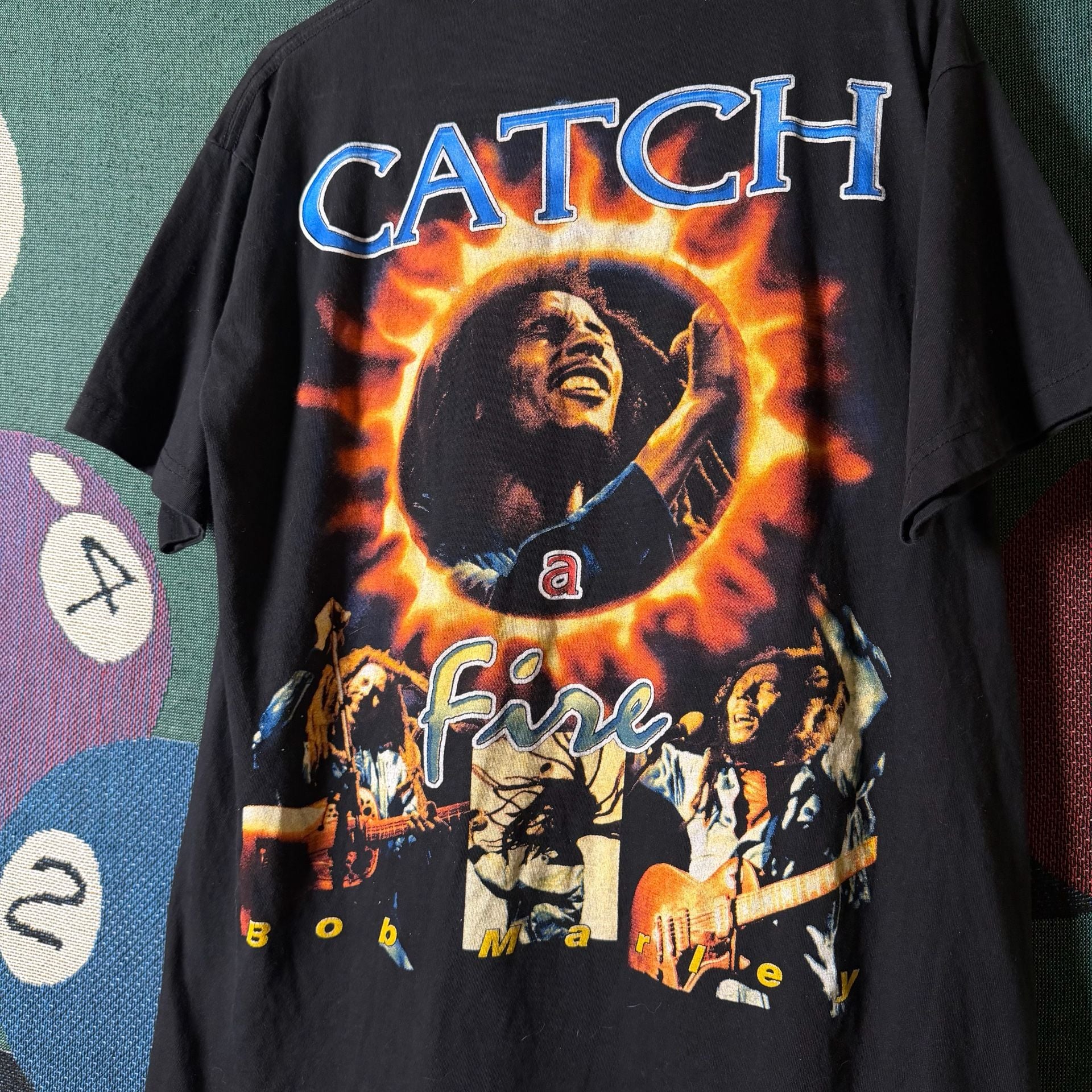 Vintage Bob Marley Catch A Fire Graphic T-Shirt 4