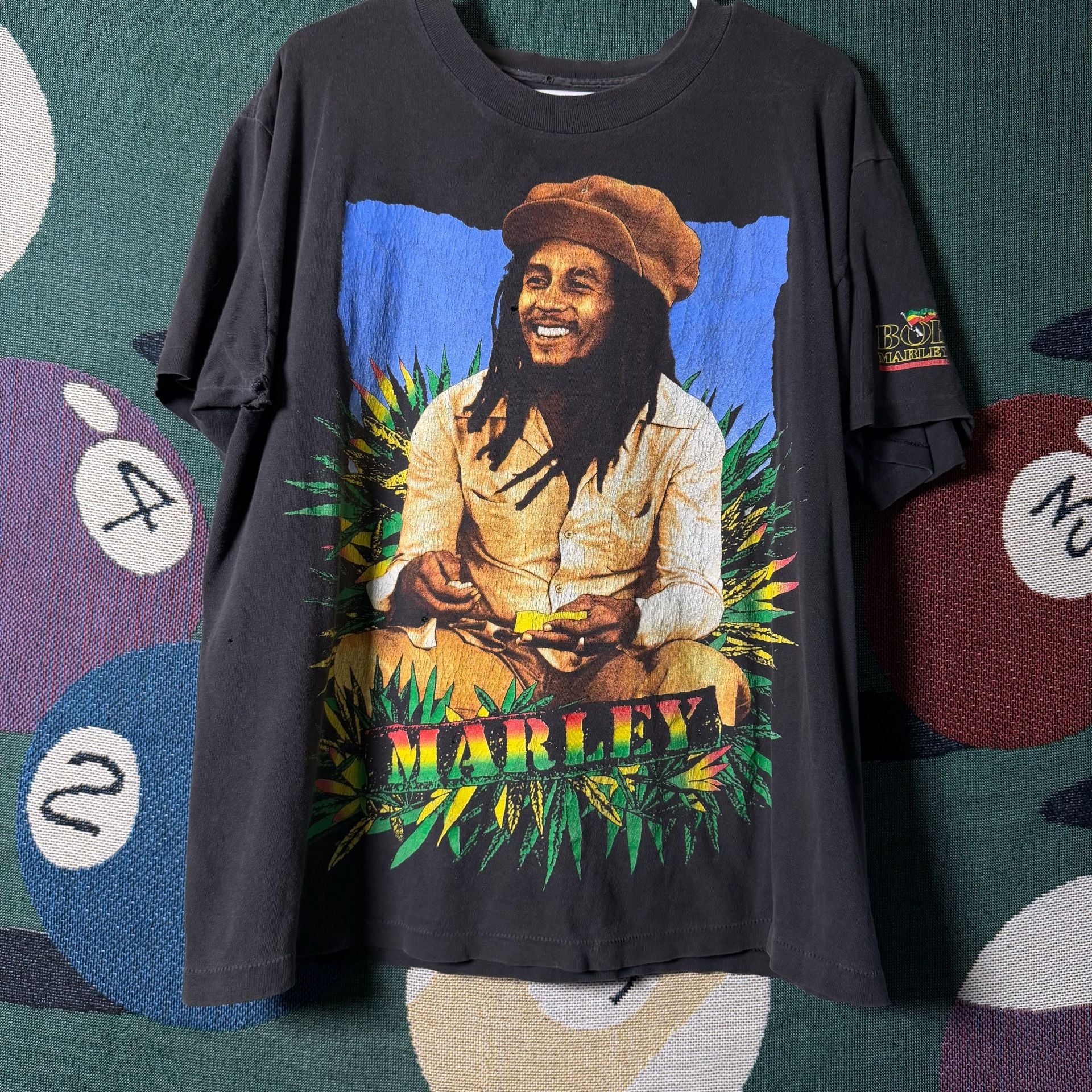 Vintage 90s Bob Marley Wild Oats Graphic Single Stitch T-Shirt 1