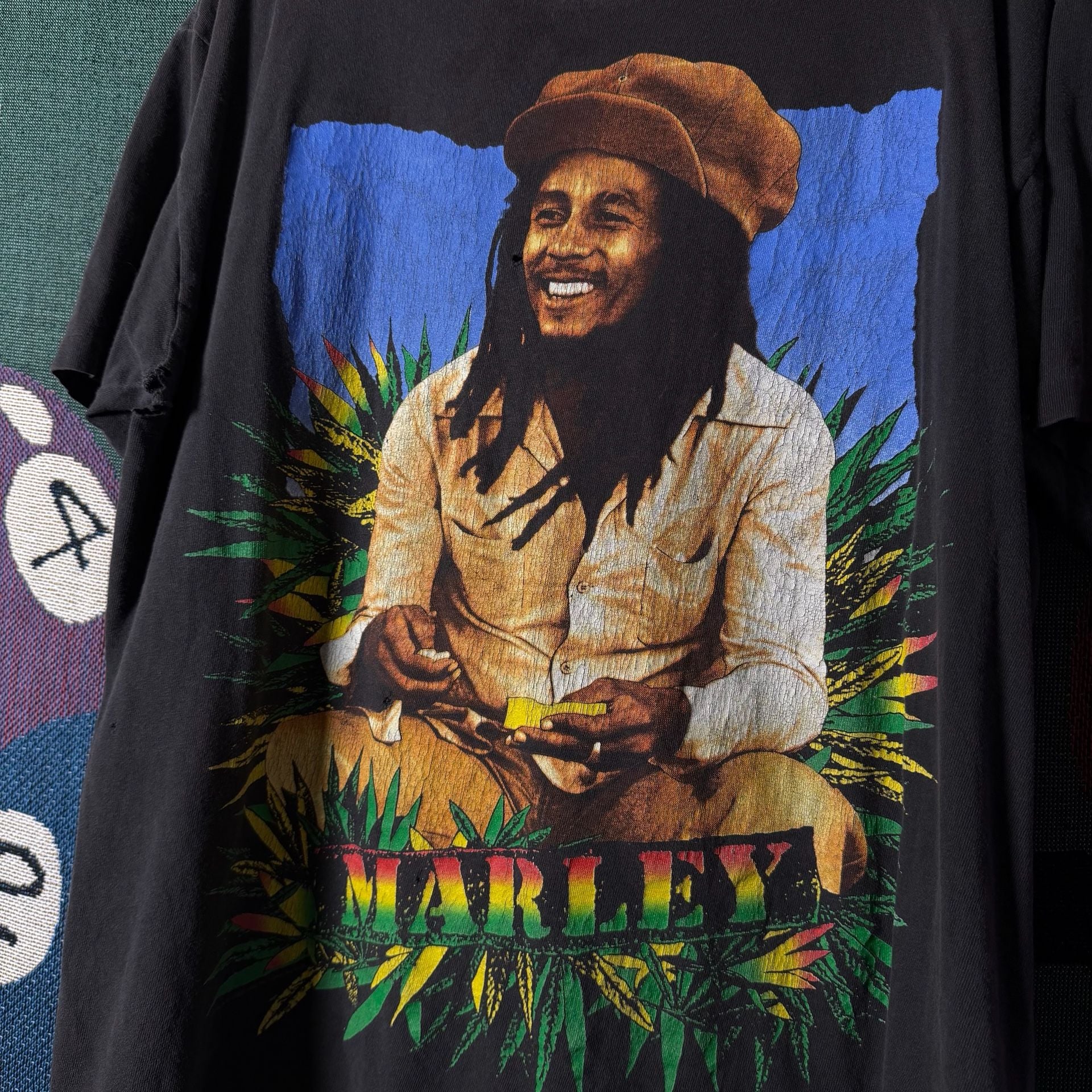 Vintage 90s Bob Marley Wild Oats Graphic Single Stitch T-Shirt 2