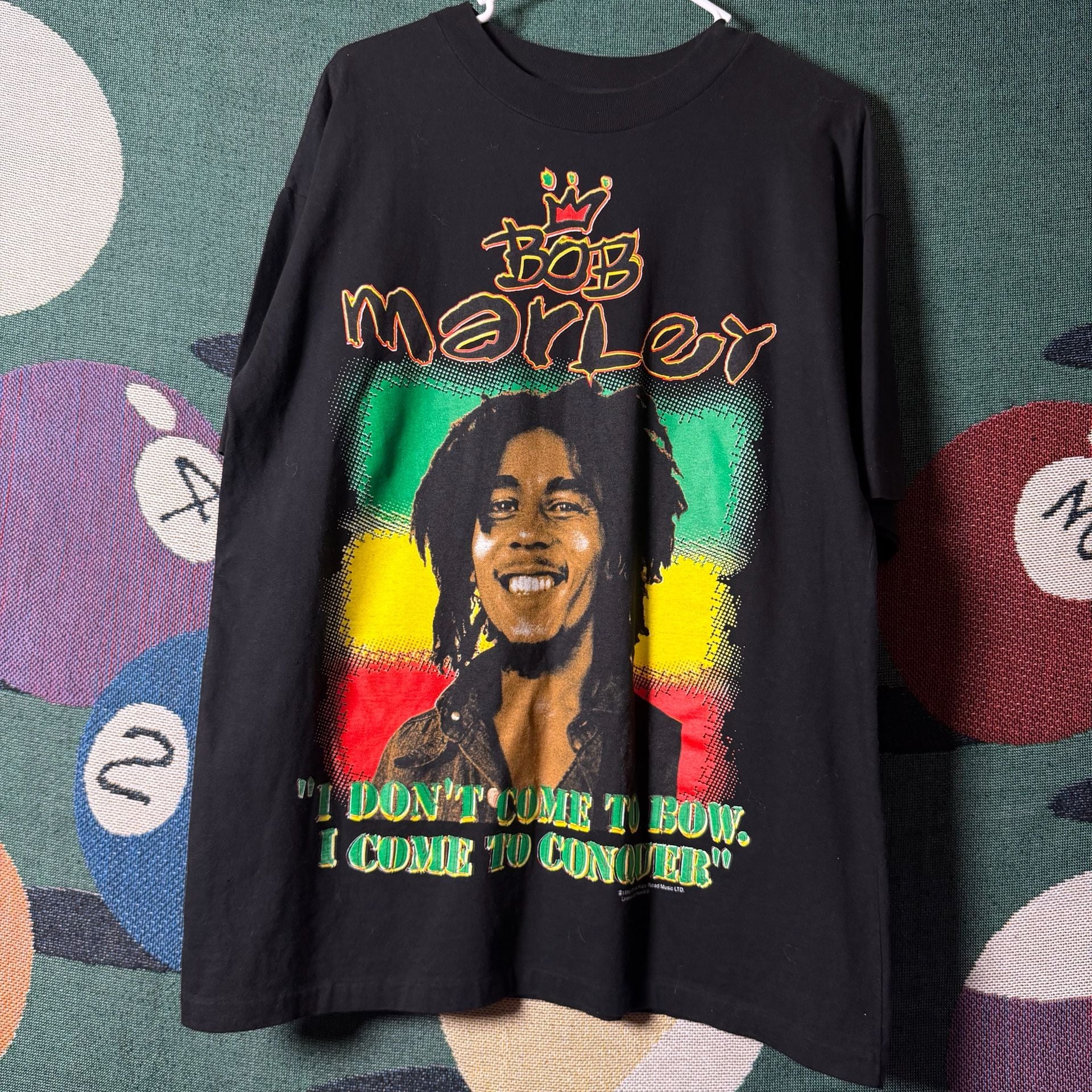 Vintage 1996 Bob Marley "I Don't Come To Bow, I Come To Conquer" Graphic T-Shirt 2