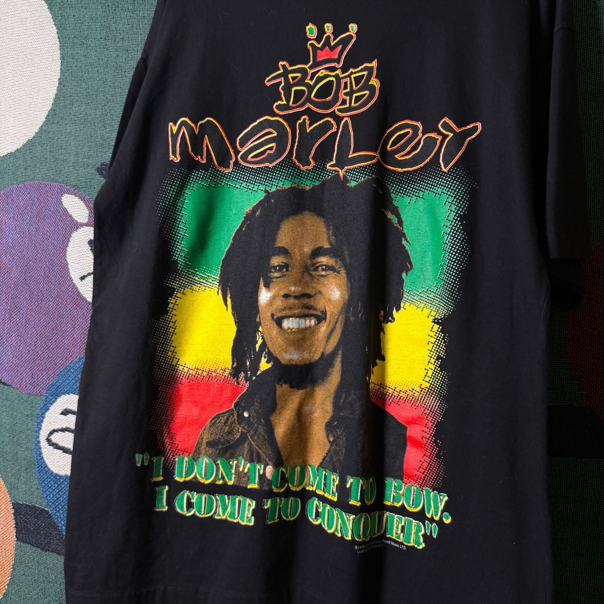 Vintage 1996 Bob Marley "I Don't Come To Bow, I Come To Conquer" Graphic T-Shirt 3