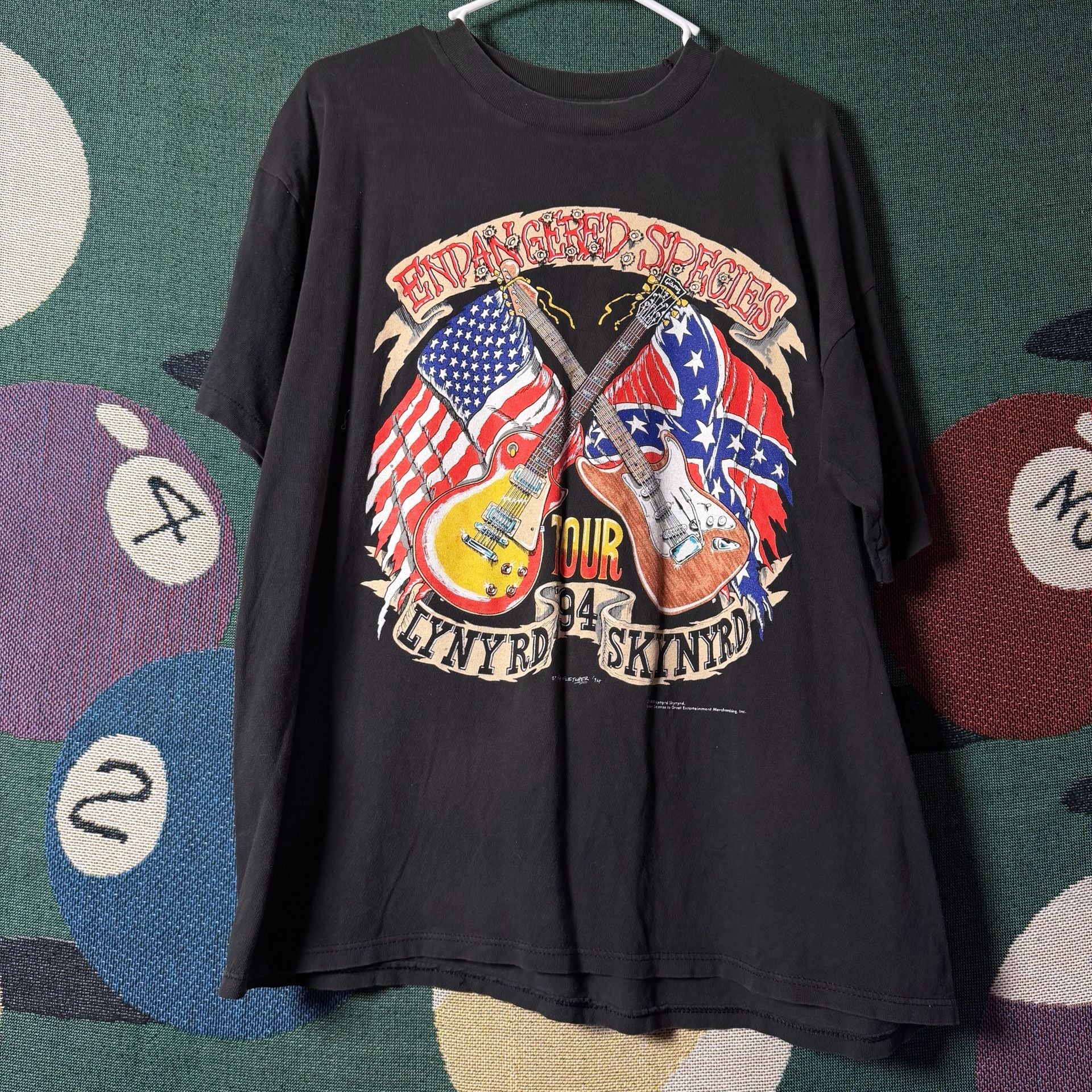 Vintage 1994 Lynyrd Skynyrd Endangered Species Tour Double Sided Concert T-Shirt 2
