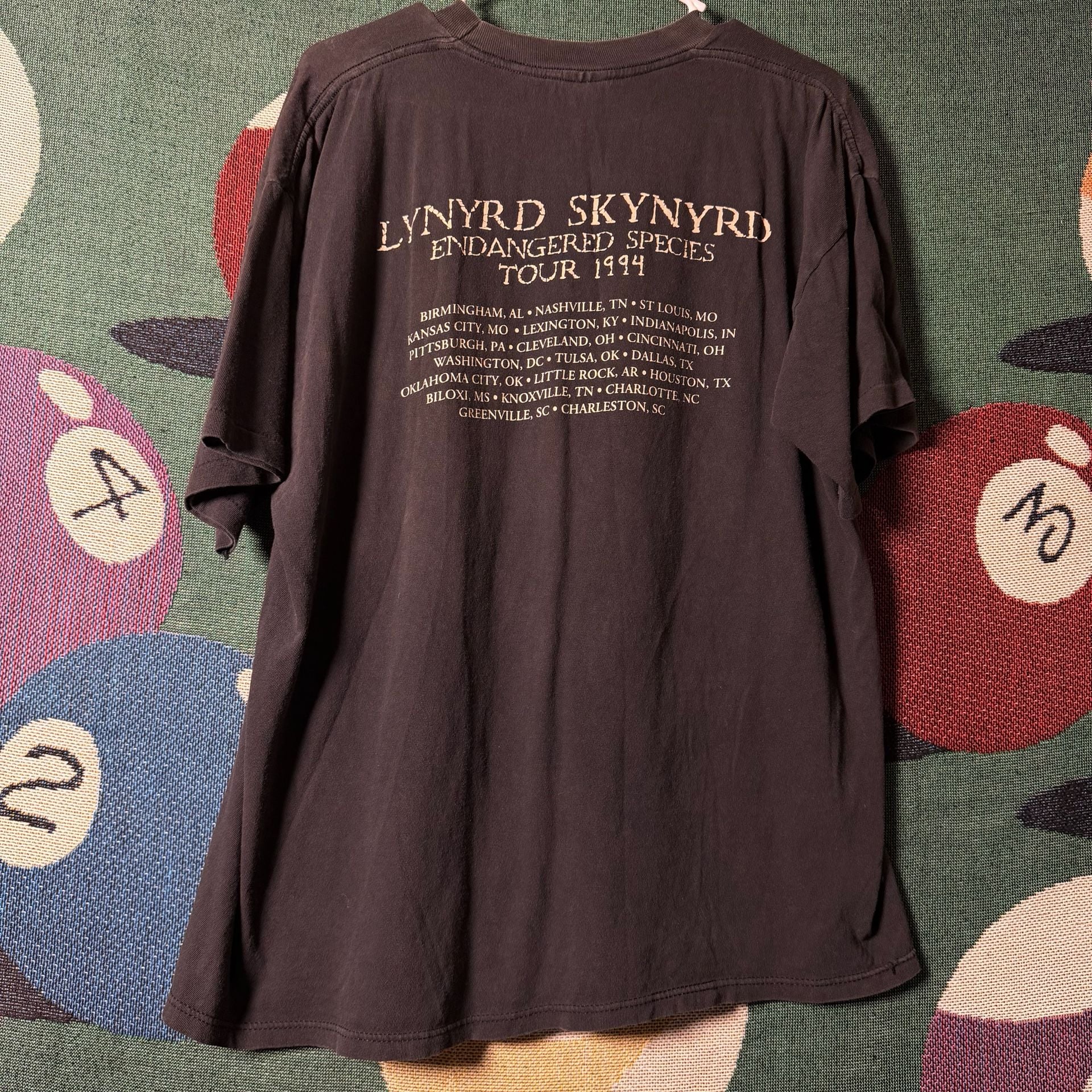 Vintage 1994 Lynyrd Skynyrd Endangered Species Tour Double Sided Concert T-Shirt 3