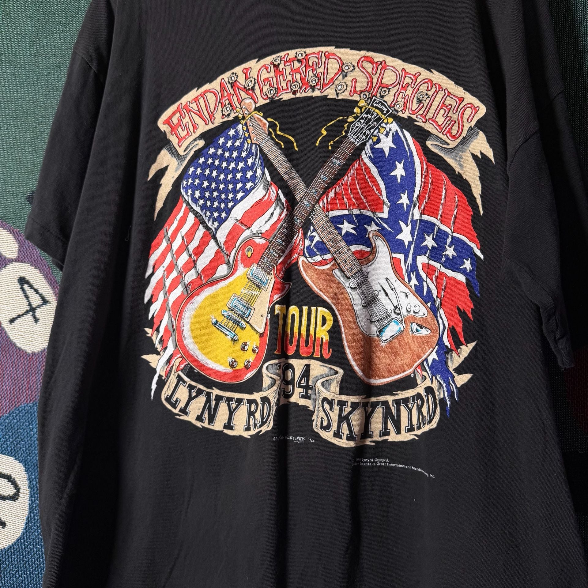 Vintage 1994 Lynyrd Skynyrd Endangered Species Tour Double Sided Concert T-Shirt 4