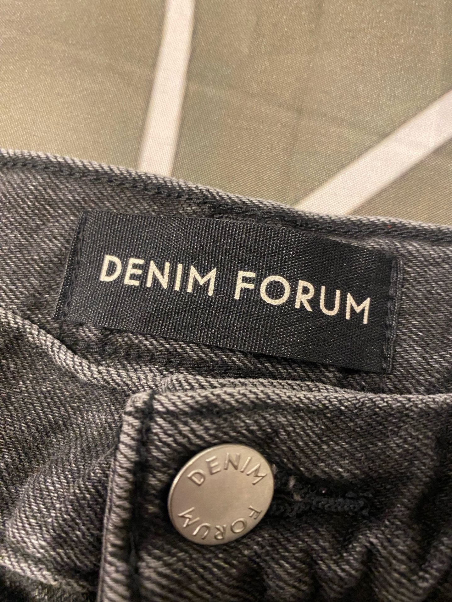 Denim Forum The Ex Boyfriend Short Black Distressed Raw Hem Denim Shorts 5