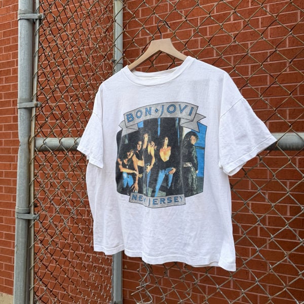 Vintage 1980s Bon Jovi The Jersey Syndicate Band T-Shirt