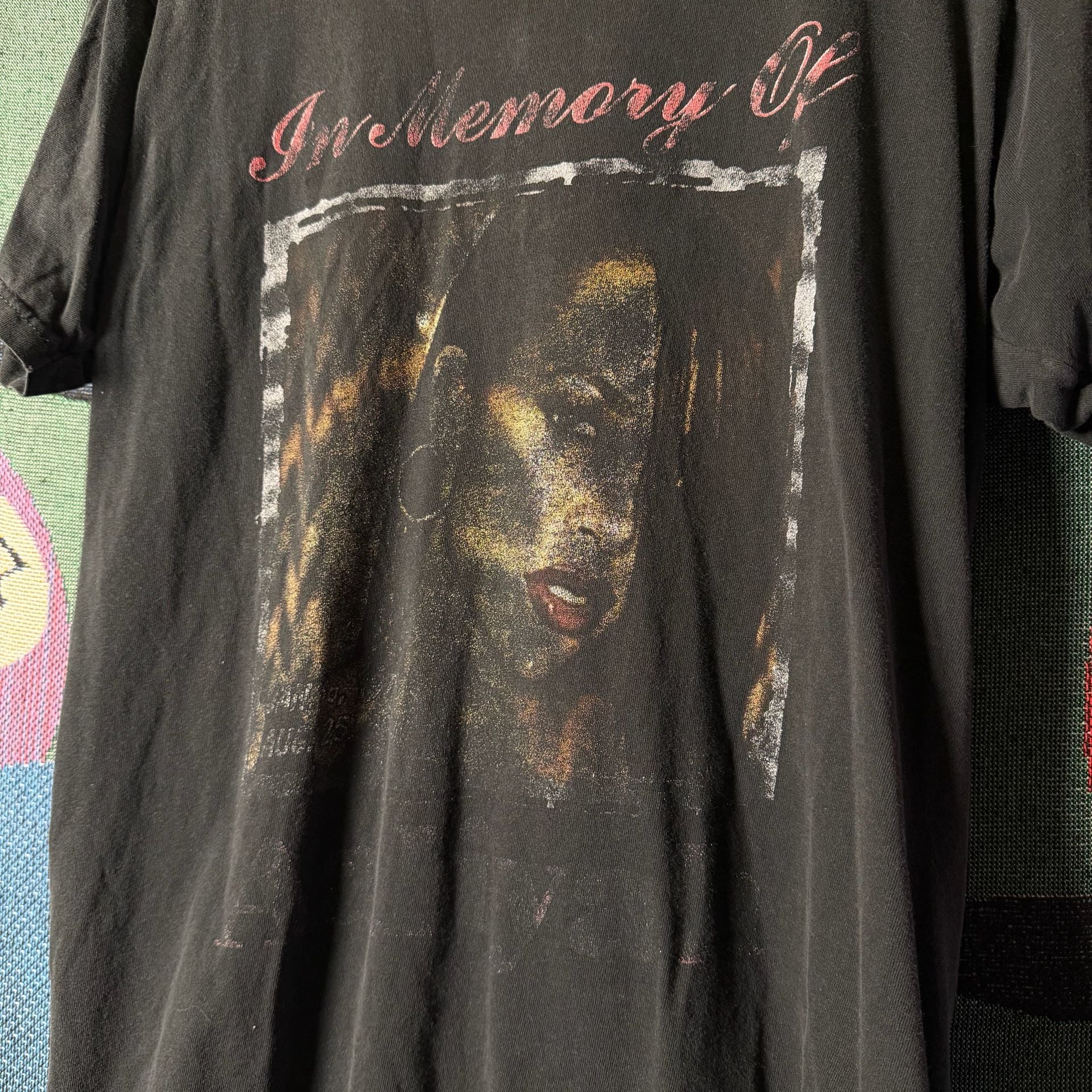 Vintage Aaliyah In Memory Of Try Again Double Sided Graphic T-Shirt 3