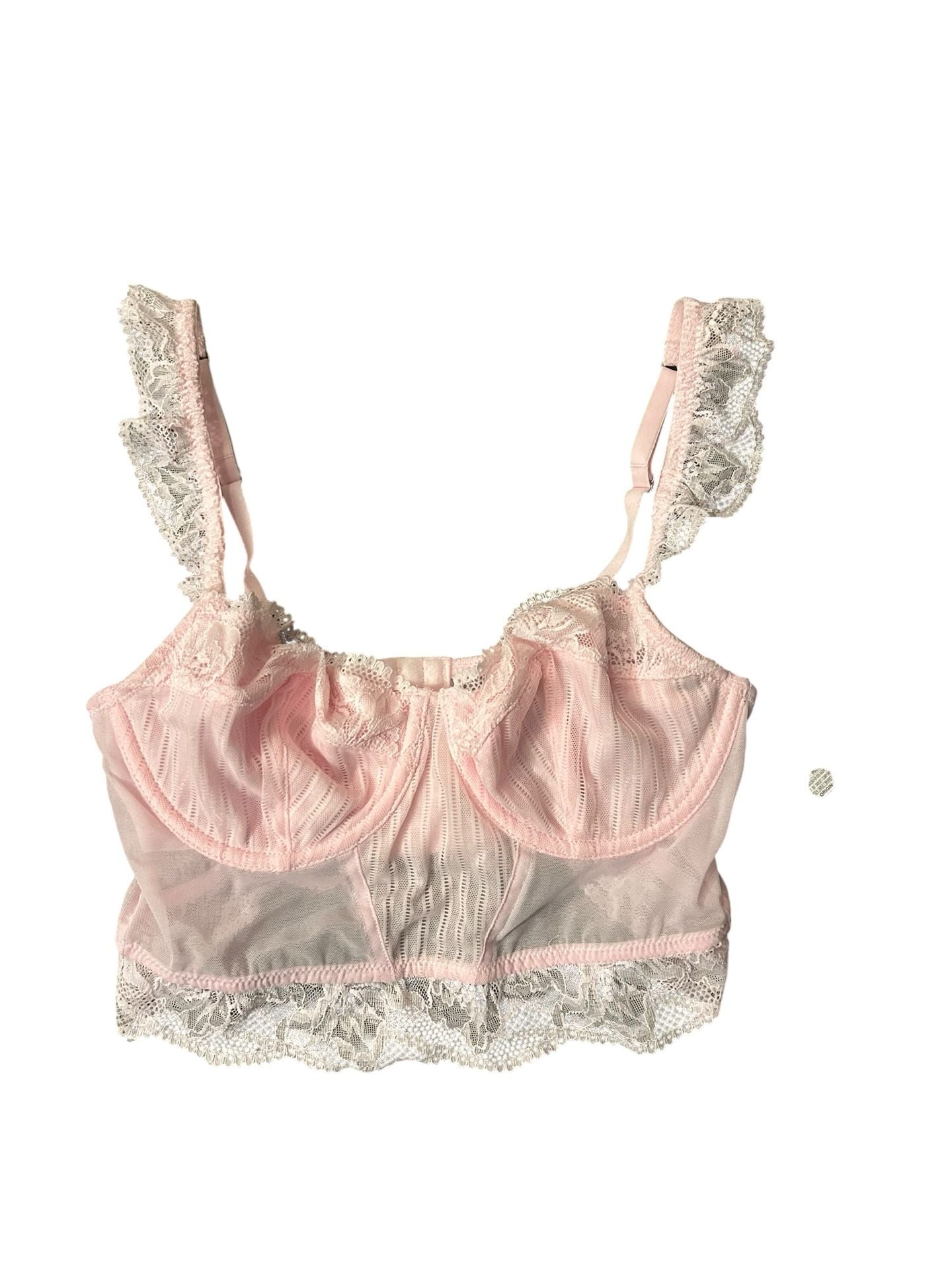 Auden Women's Lace Detail Bustier Top in Pink 2