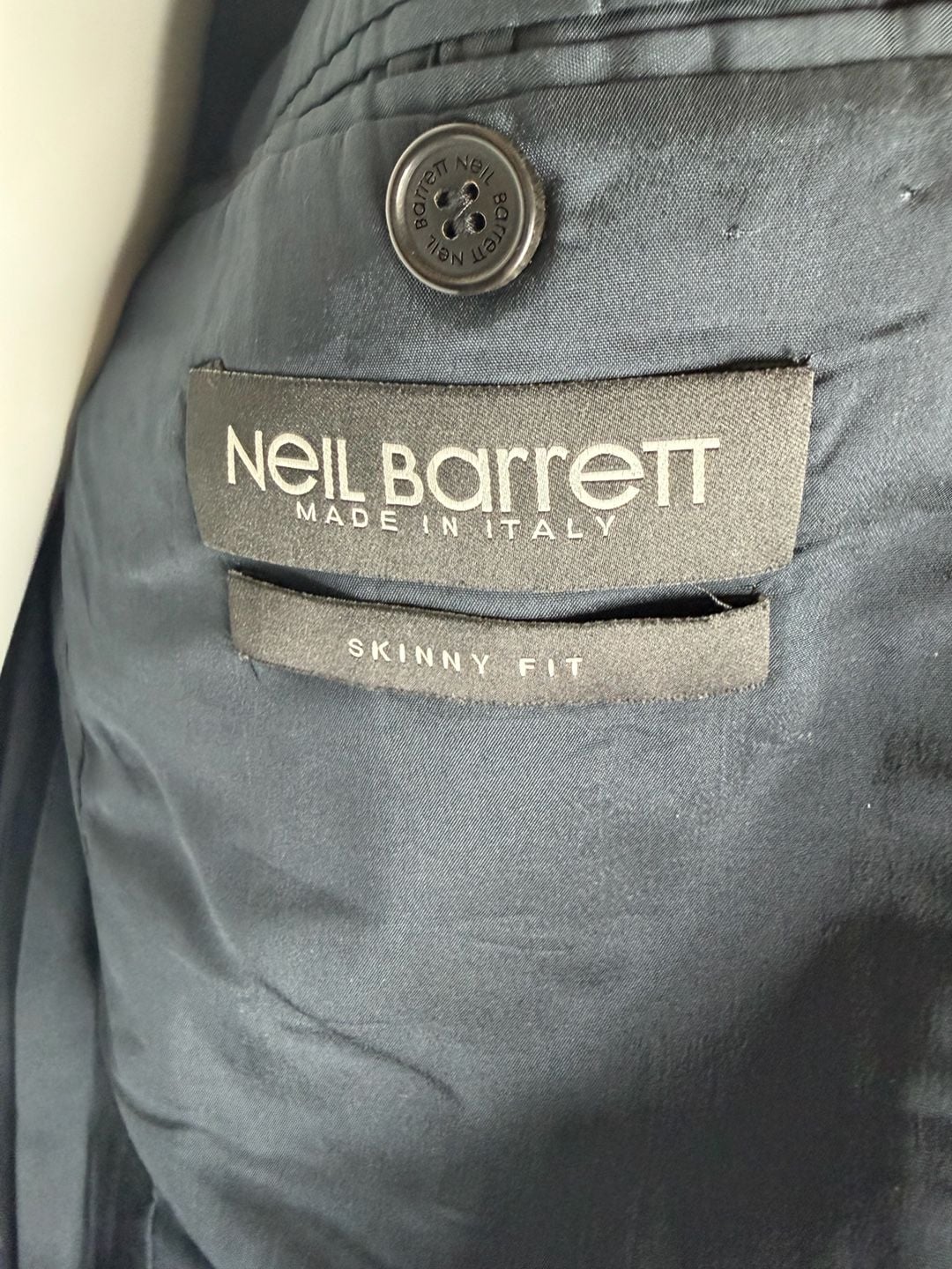 Neil Barrett Navy Blue Star Suit Set 44R Jacket / 36W x 33L Pants Tailored Fit 5
