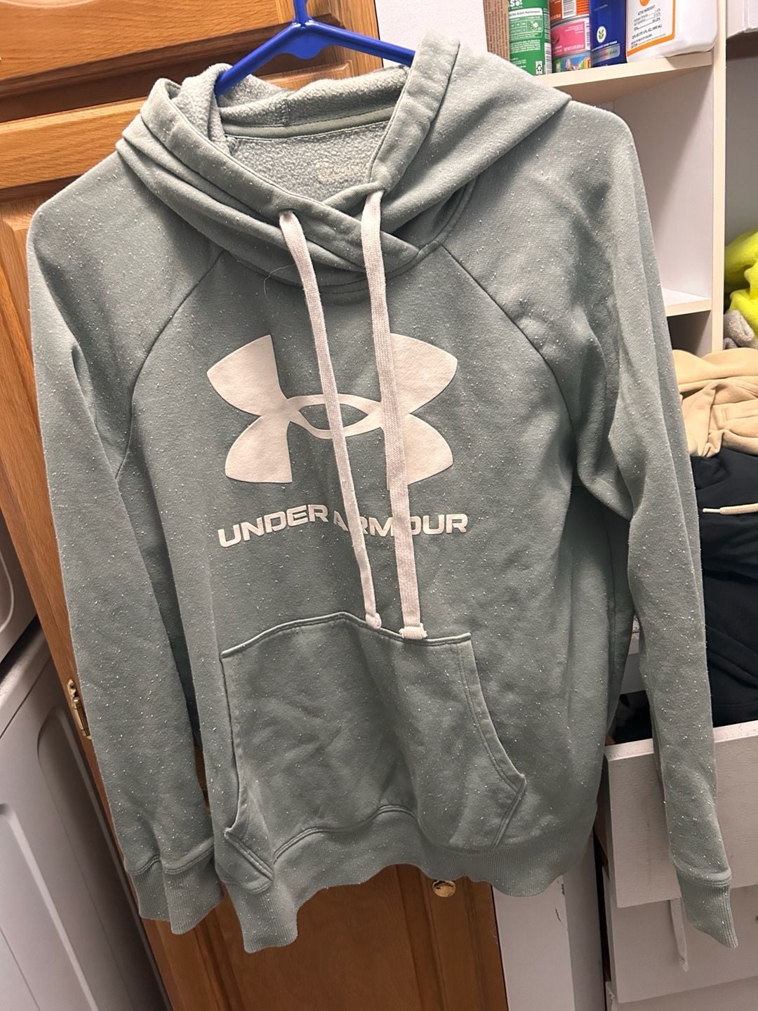 Under Armour Women's Light Green Logo Pullover Hoodie 1