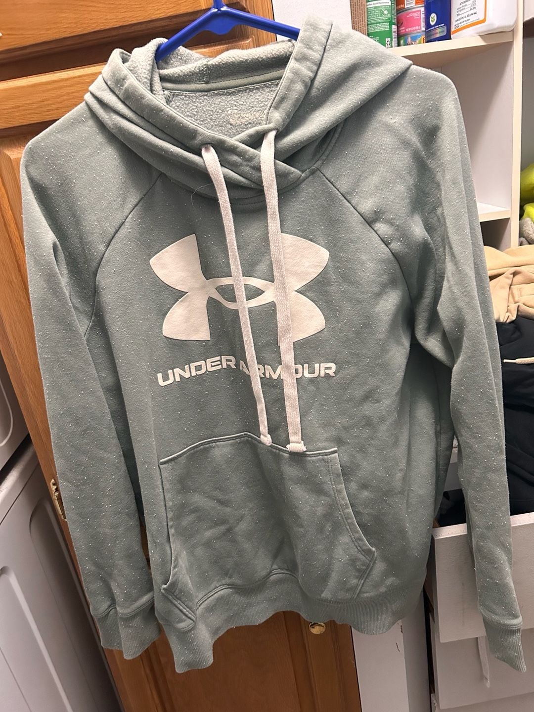 Under Armour Women's Light Green Logo Pullover Hoodie 2