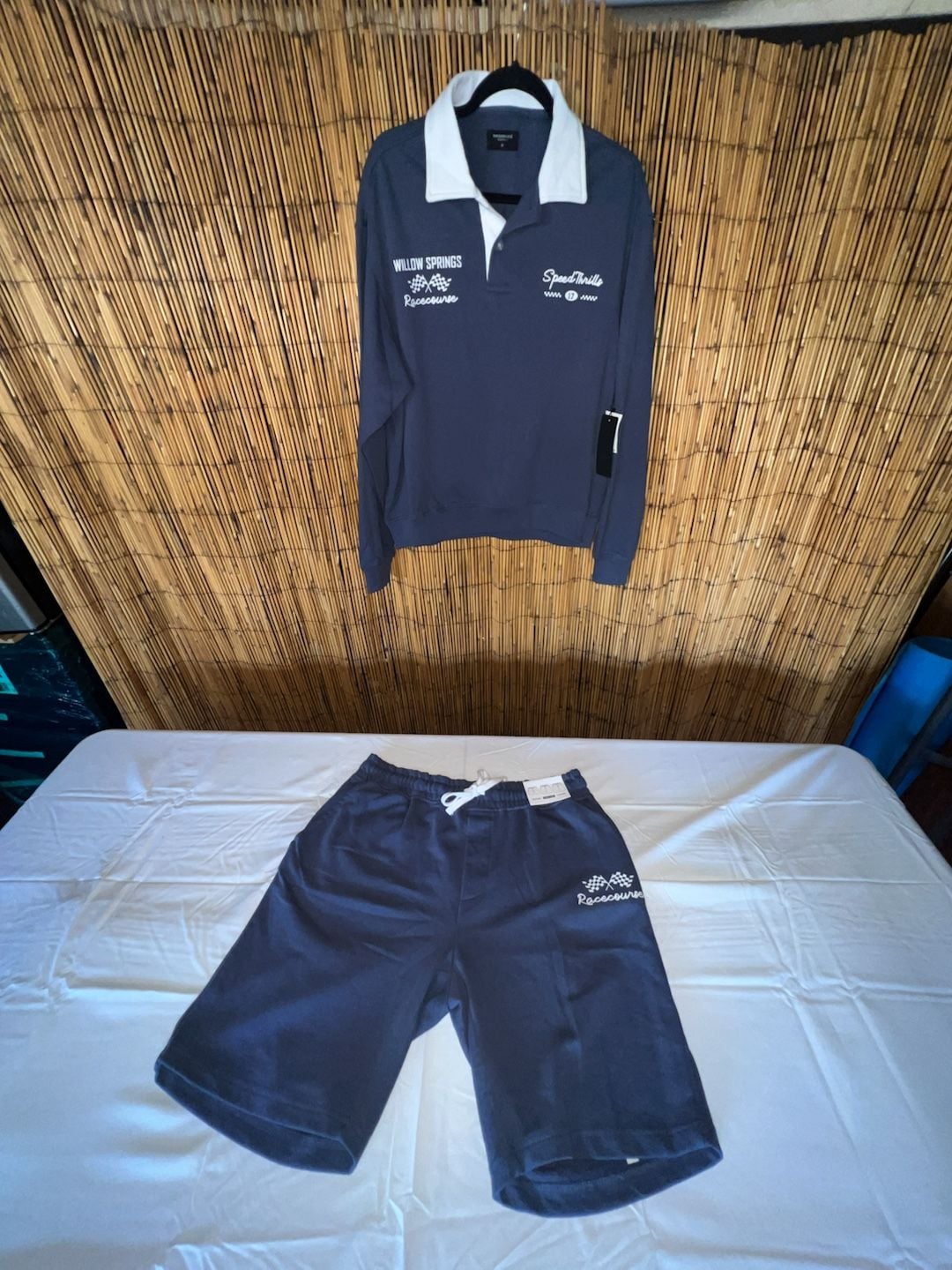Reserved Supply Willow Springs Speed Thrills 17 2-Piece Long Sleeve Rugby Polo Shorts Set 1