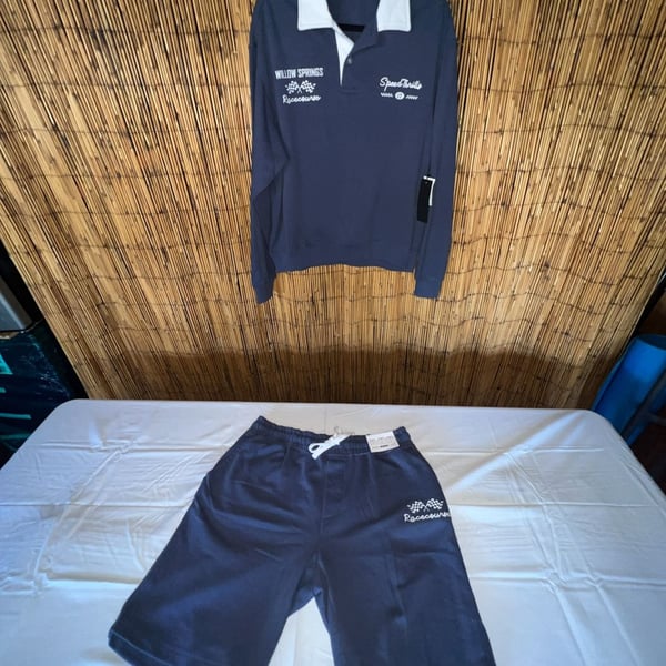 Reserved Supply Willow Springs Speed Thrills 17 2-Piece Long Sleeve Rugby Polo Shorts Set