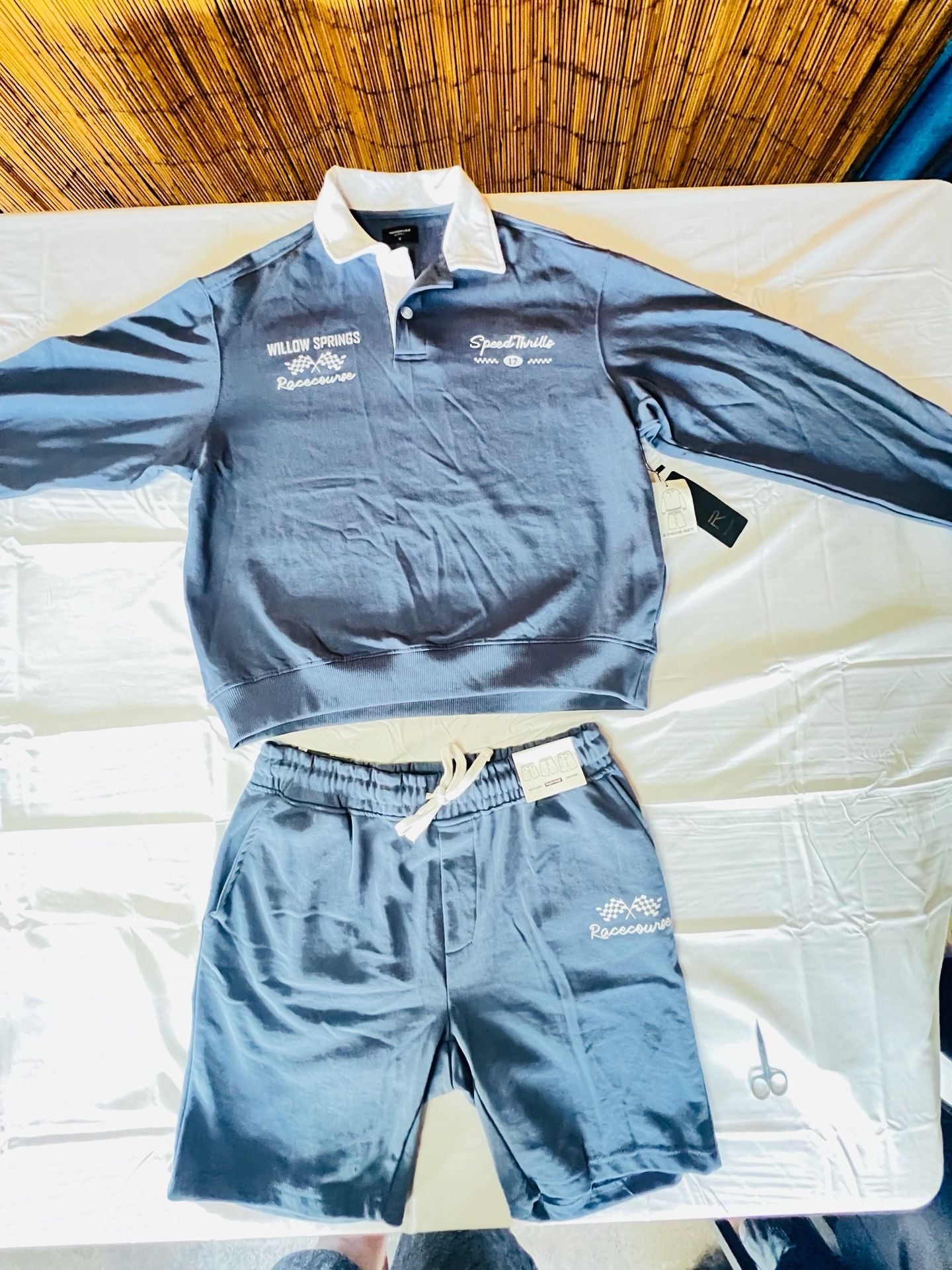 Reserved Supply Willow Springs Speed Thrills 17 2-Piece Long Sleeve Rugby Polo Shorts Set 2