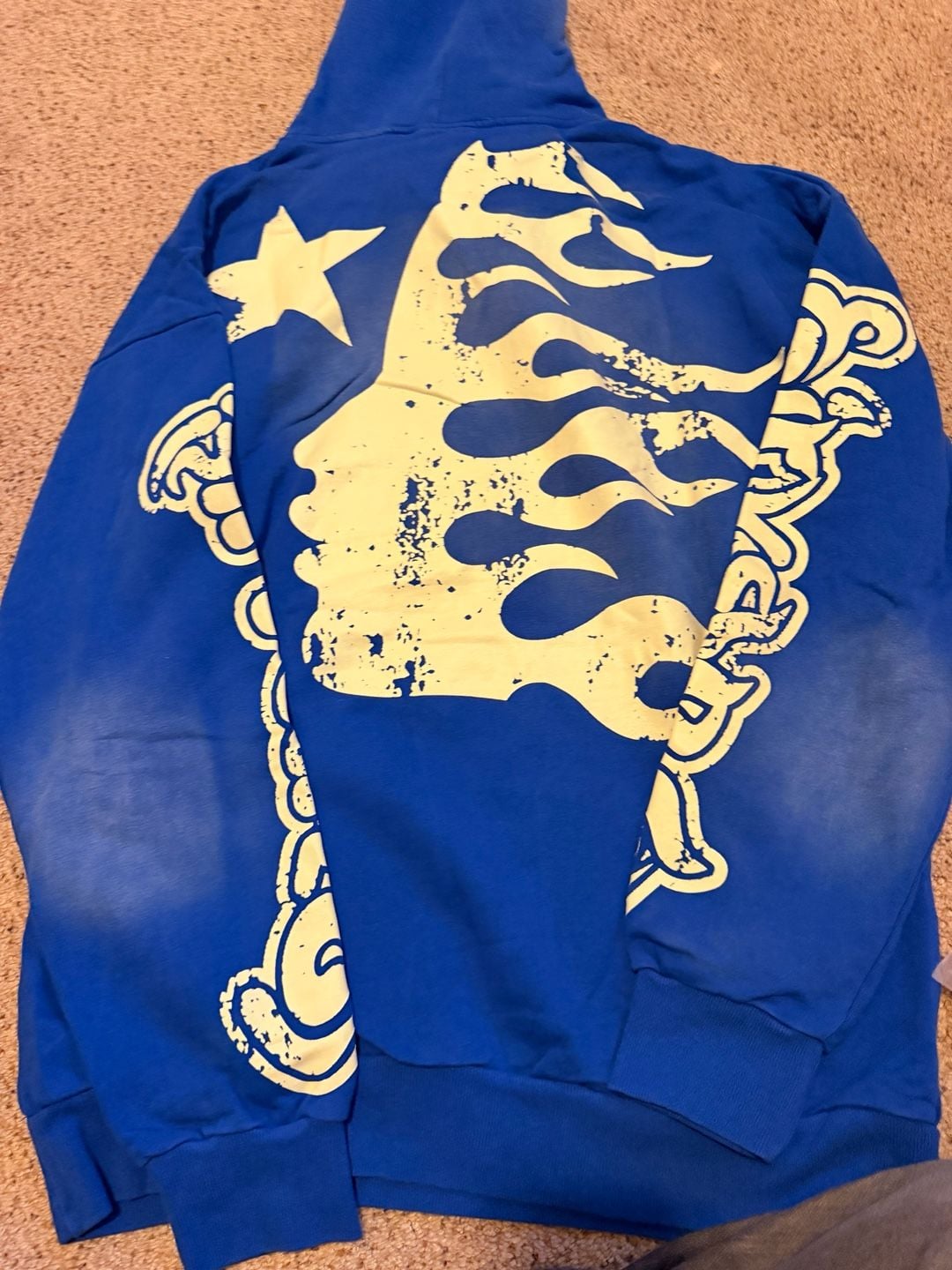 Hellstar Studios Blue Yoga Graphic Hoodie 2