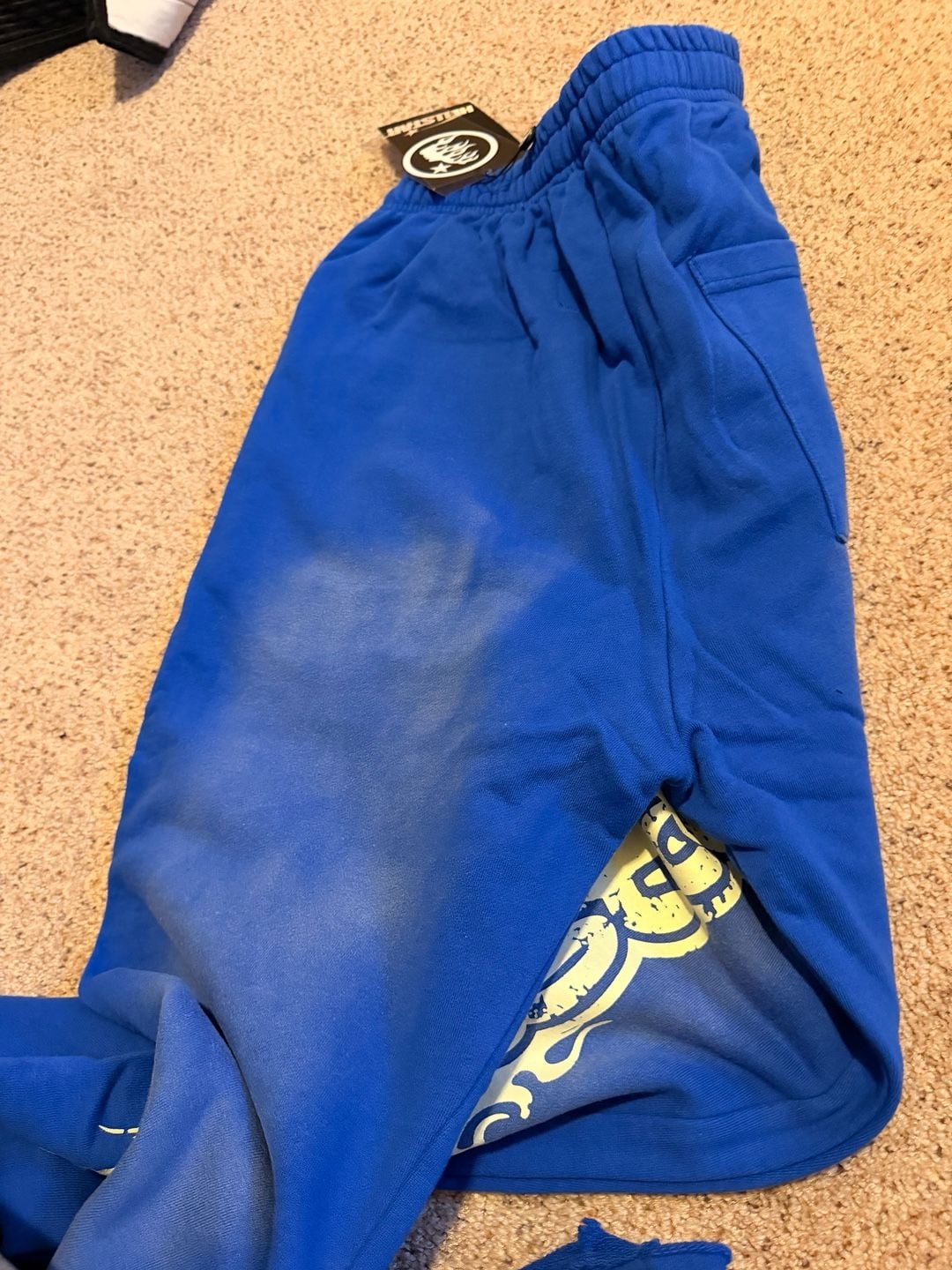 Hellstar Studios Racer Flare Sweatpants in Blue 2