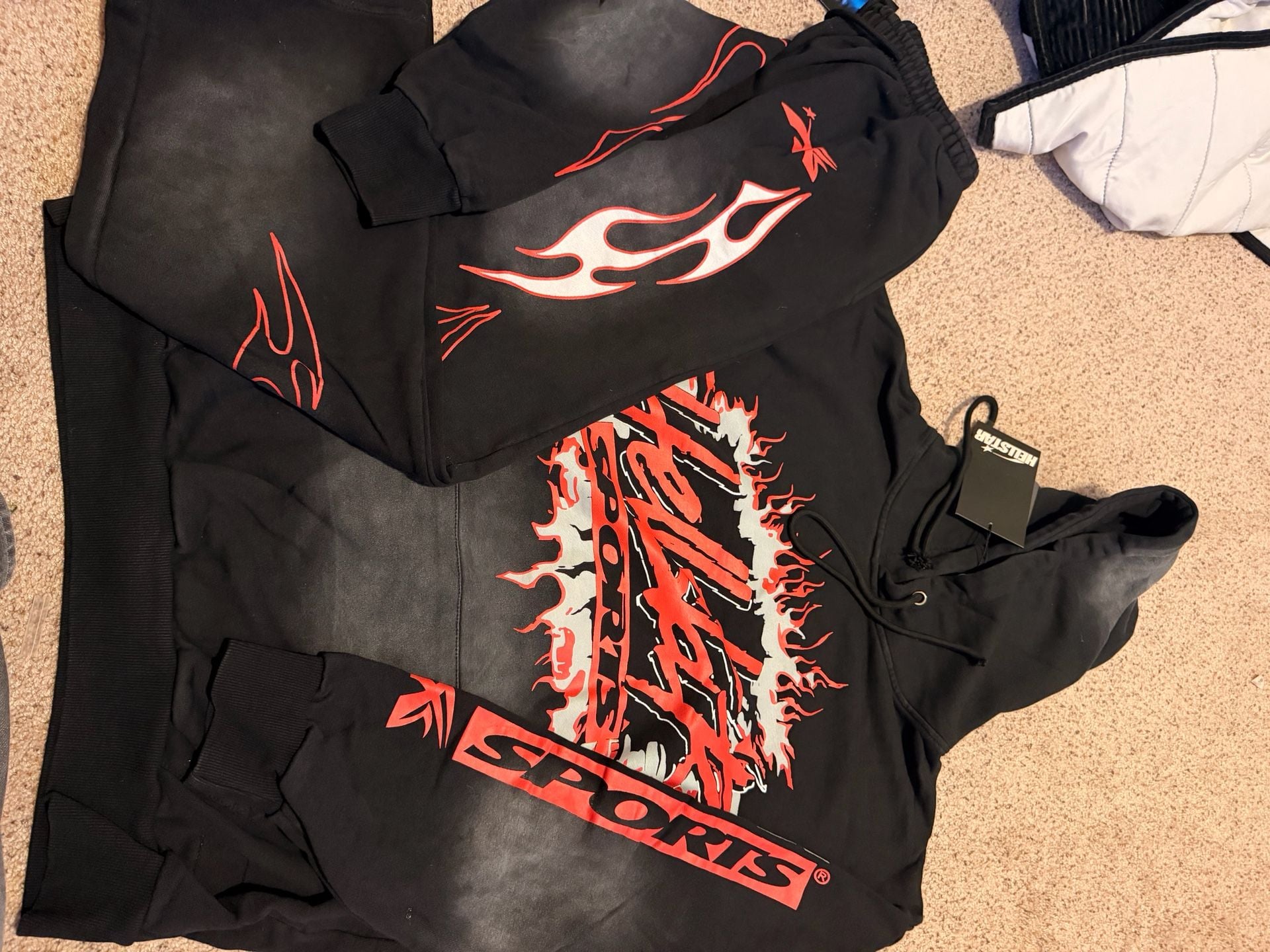 Hellstar Sports Future Flame Black Hoodie 4