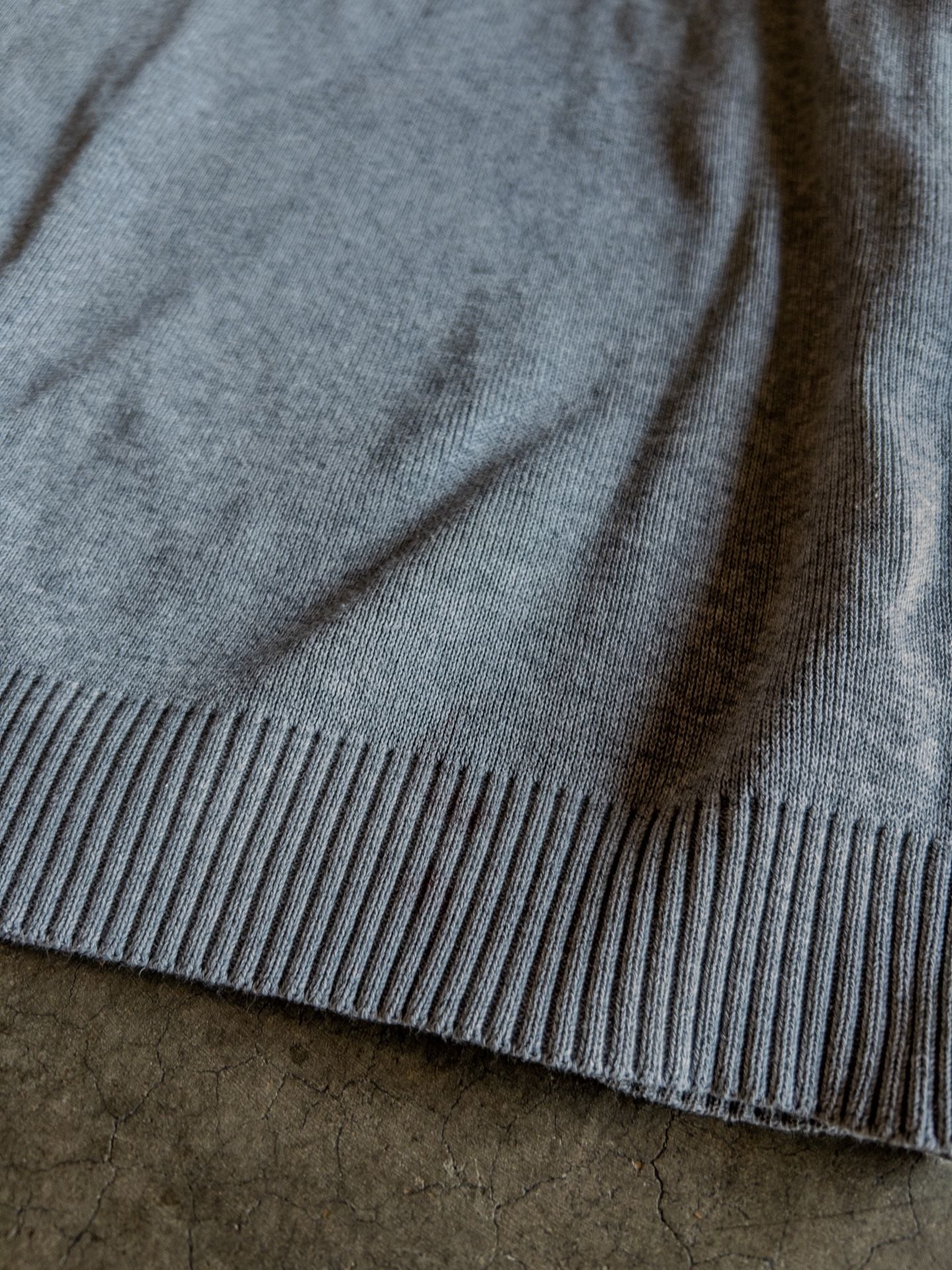 Chaps Polo Ralph Lauren L/XL Mens V-Neck Long Sleeve Knit Y2k Sweater Grey With Navy Stripes 8