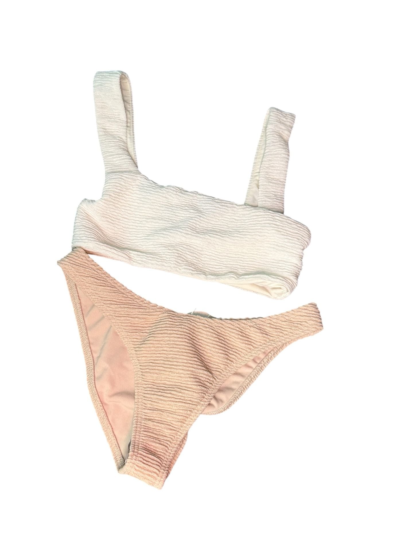RUMER Ribbed Thong Bikini Bottom and two tops Set 5