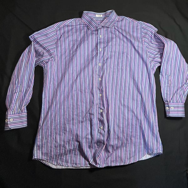 Peter Millar Men's Long Sleeve Button Down Dress Shirt Striped Size XXL
