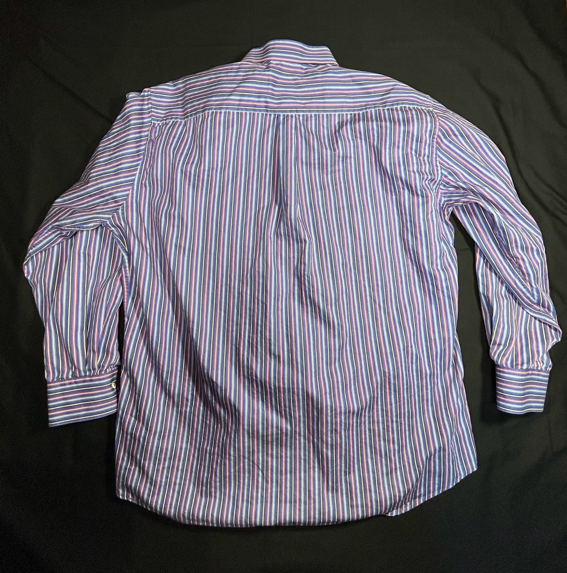 Peter Millar Men's Long Sleeve Button Down Dress Shirt Striped Size XXL 4