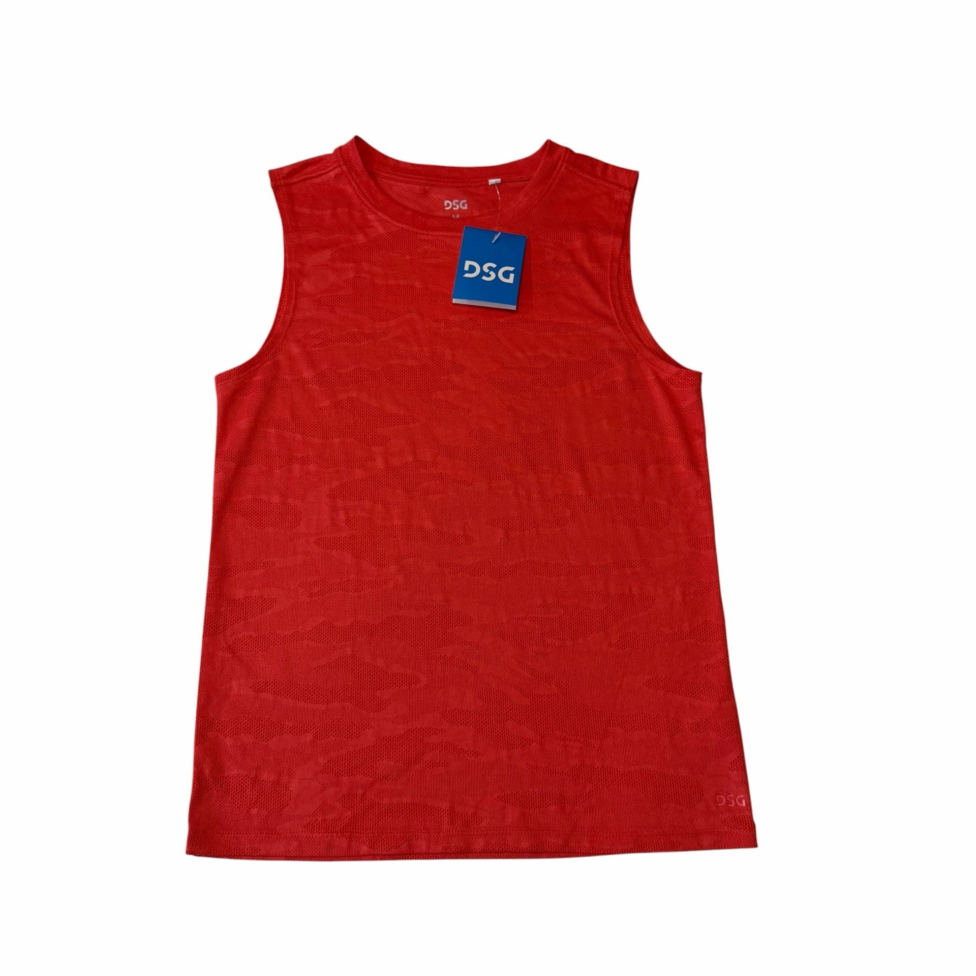 DSG Boys Moisture Wicking Camo Muscle Tank Top Red Size M 10-12 2