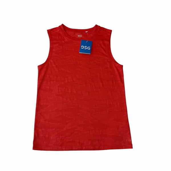 DSG Boys Moisture Wicking Camo Muscle Tank Top Red Size M 10-12