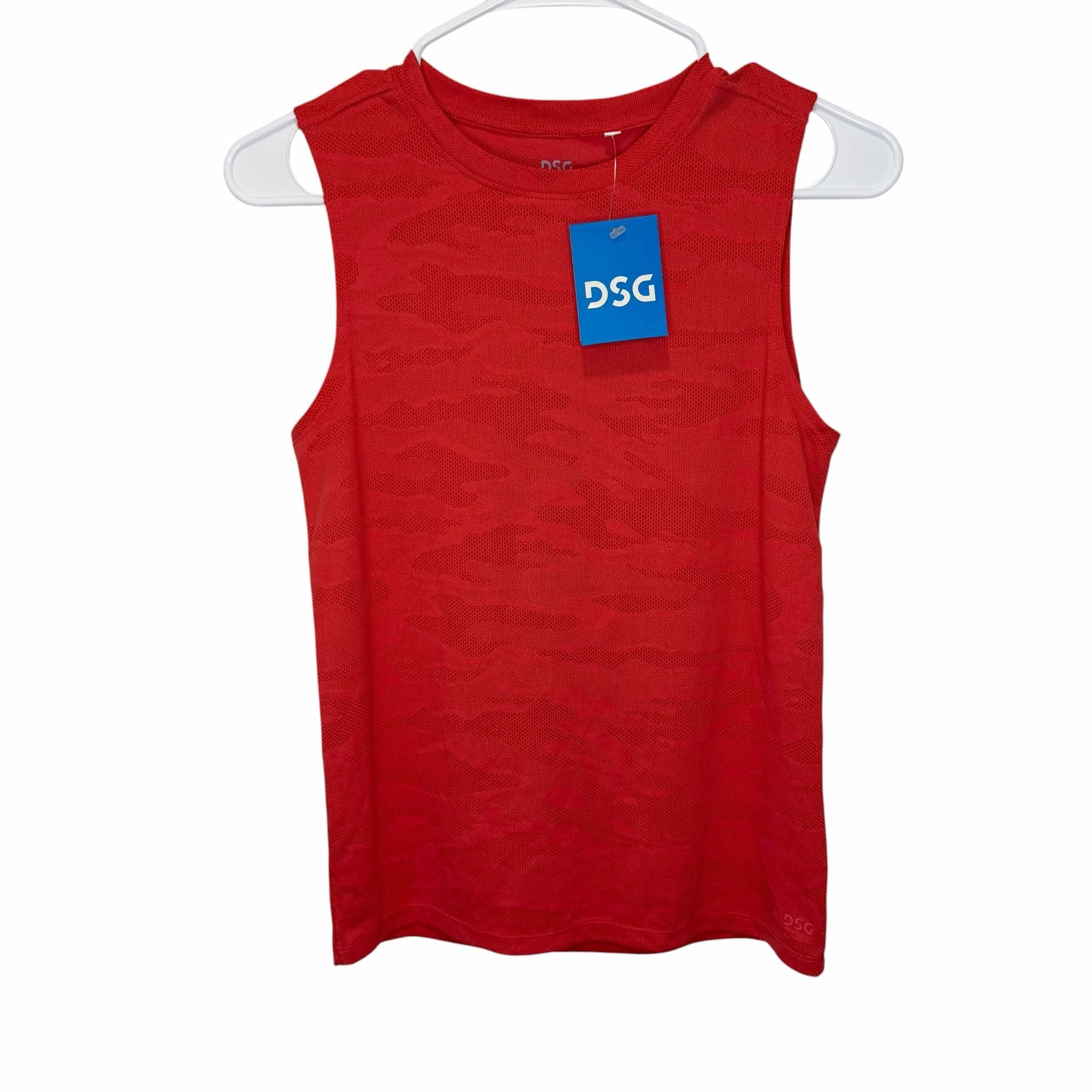 DSG Boys Moisture Wicking Camo Muscle Tank Top Red Size M 10-12 3