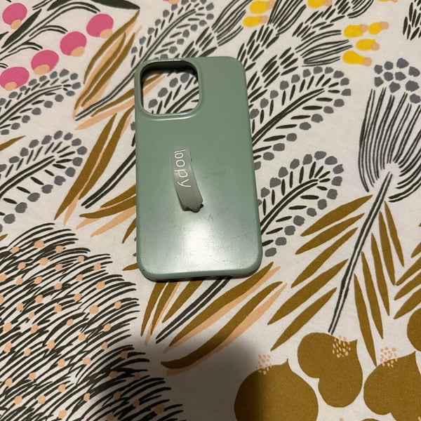 IPhone 13 Pro Loopy Sage Green Phone Case with Finger Loop 