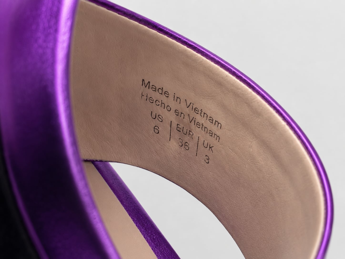 ALDO Metallic Purple Ankle Strap Platform Heels and Matching Clutch Bag Set 6