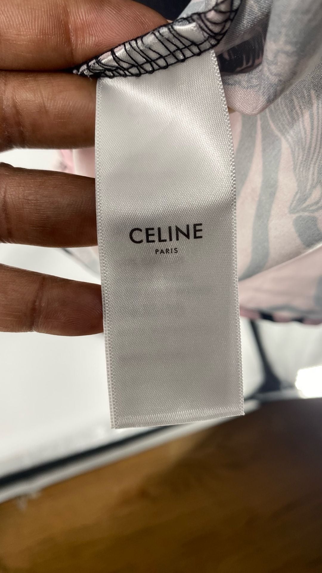 Celine 21SS Loose Hawaiian Shirt in Printed Viscose Pink/Black 10
