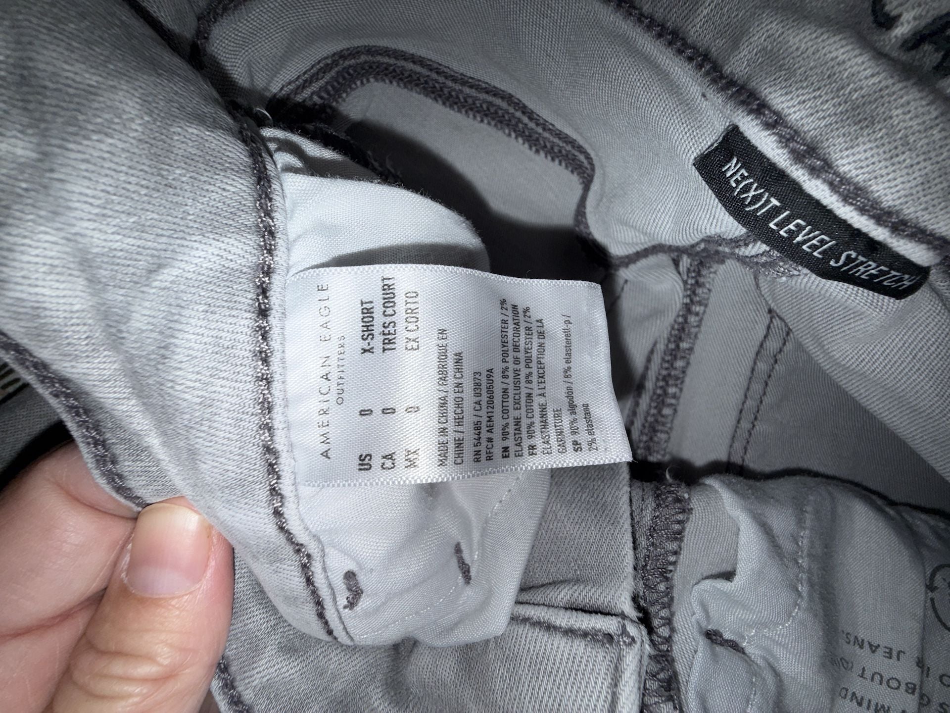 American Eagle Ne(x)t Level Stretch High-Waisted Gray Jegging Jeans 4