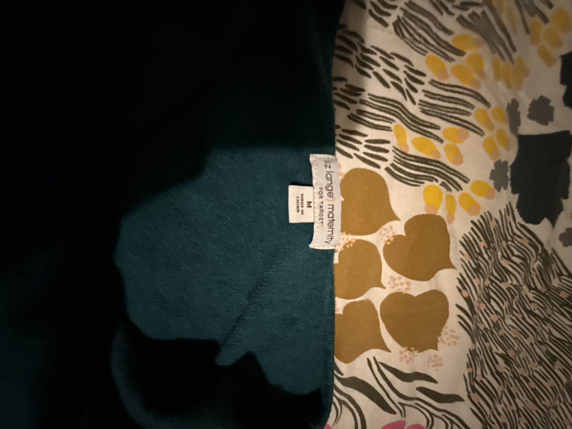 Liz Lange Maternity Teal Long Sleeve Side Ruched Top 2