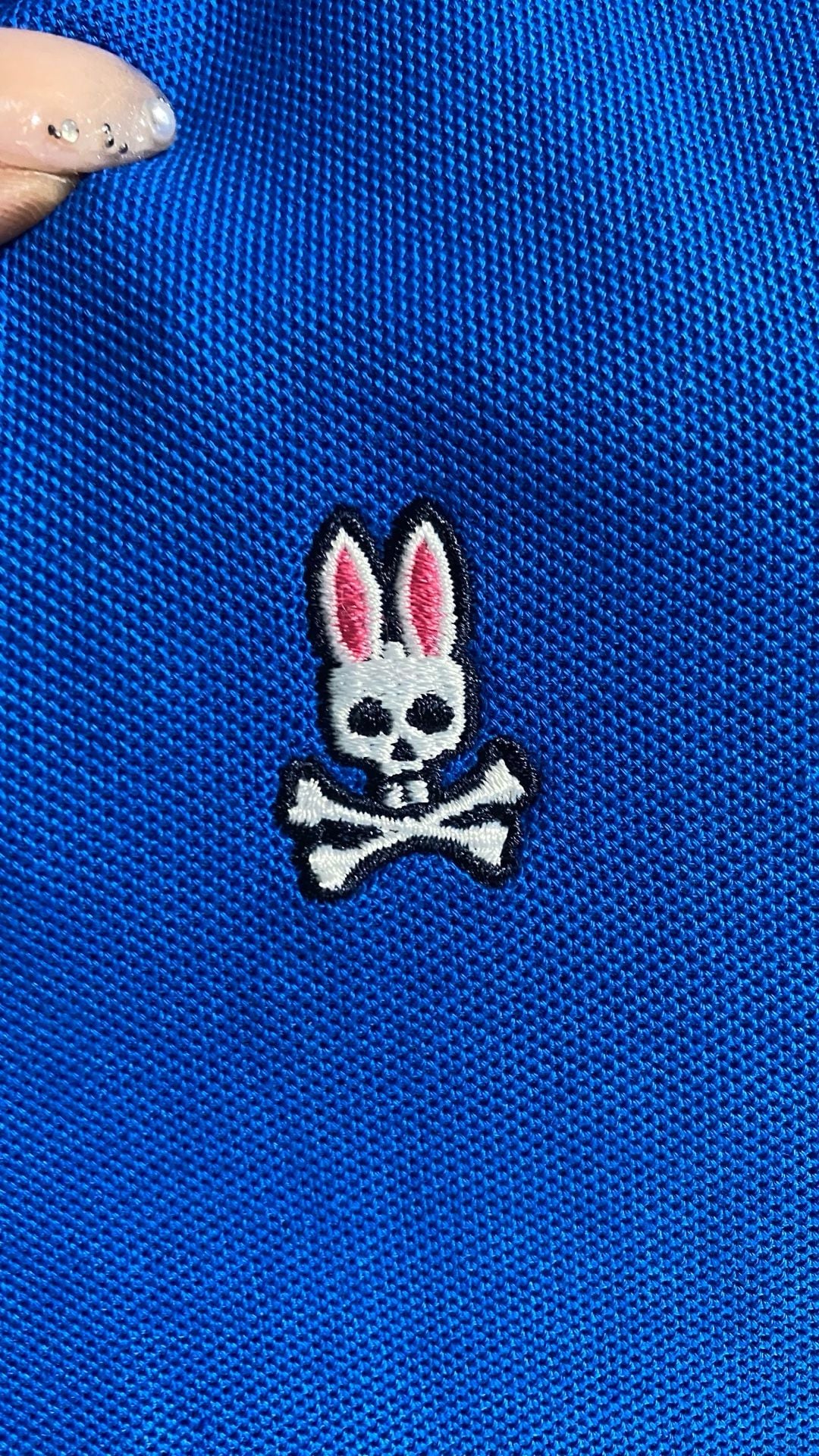 Psycho Bunny Men's Pima Cotton Solid Blue Short Sleeve Polo Shirt 5