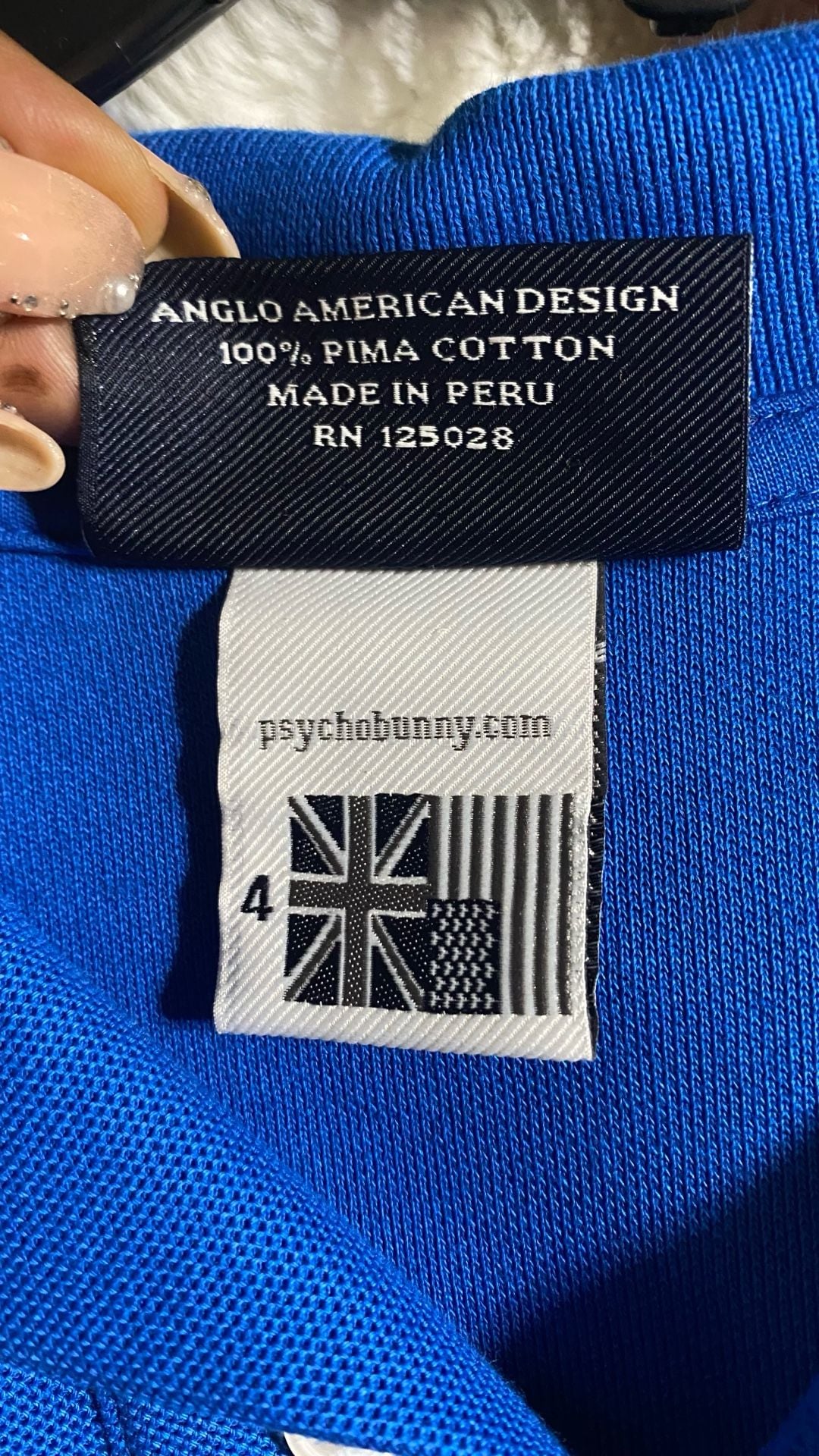 Psycho Bunny Men's Pima Cotton Solid Blue Short Sleeve Polo Shirt 6