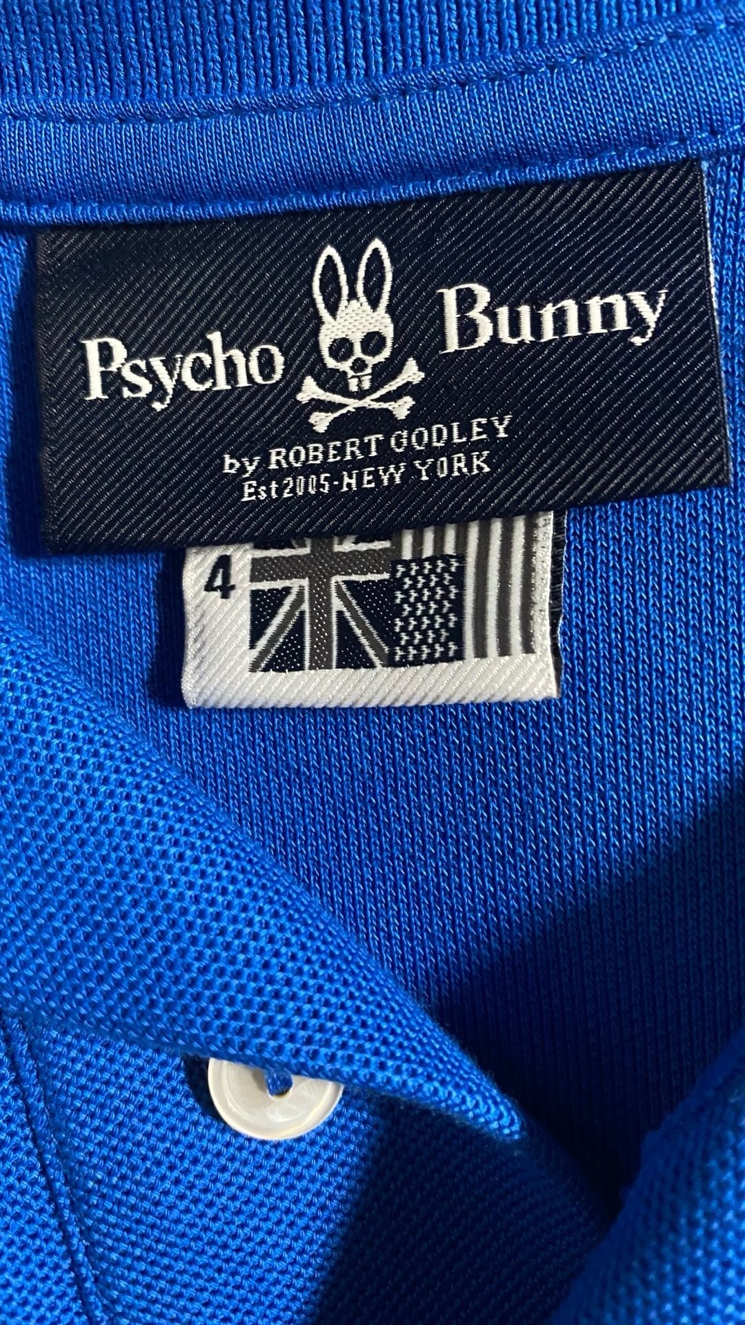 Psycho Bunny Men's Pima Cotton Solid Blue Short Sleeve Polo Shirt 7