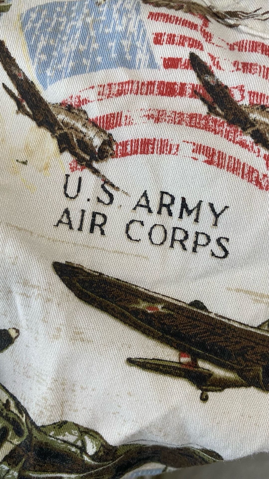 RedHead Wings Over America U.S. Army Air Corps Military Print Short Sleeve Button-Down Shirt 10