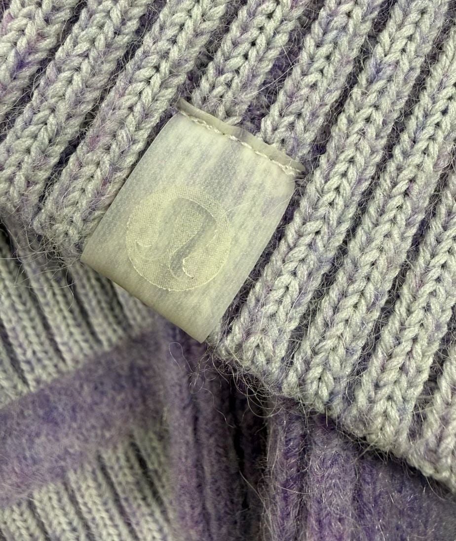 Lululemon Alpaca Wool-Blend V-Neck Sweater in Heathered Digital Lavender 4