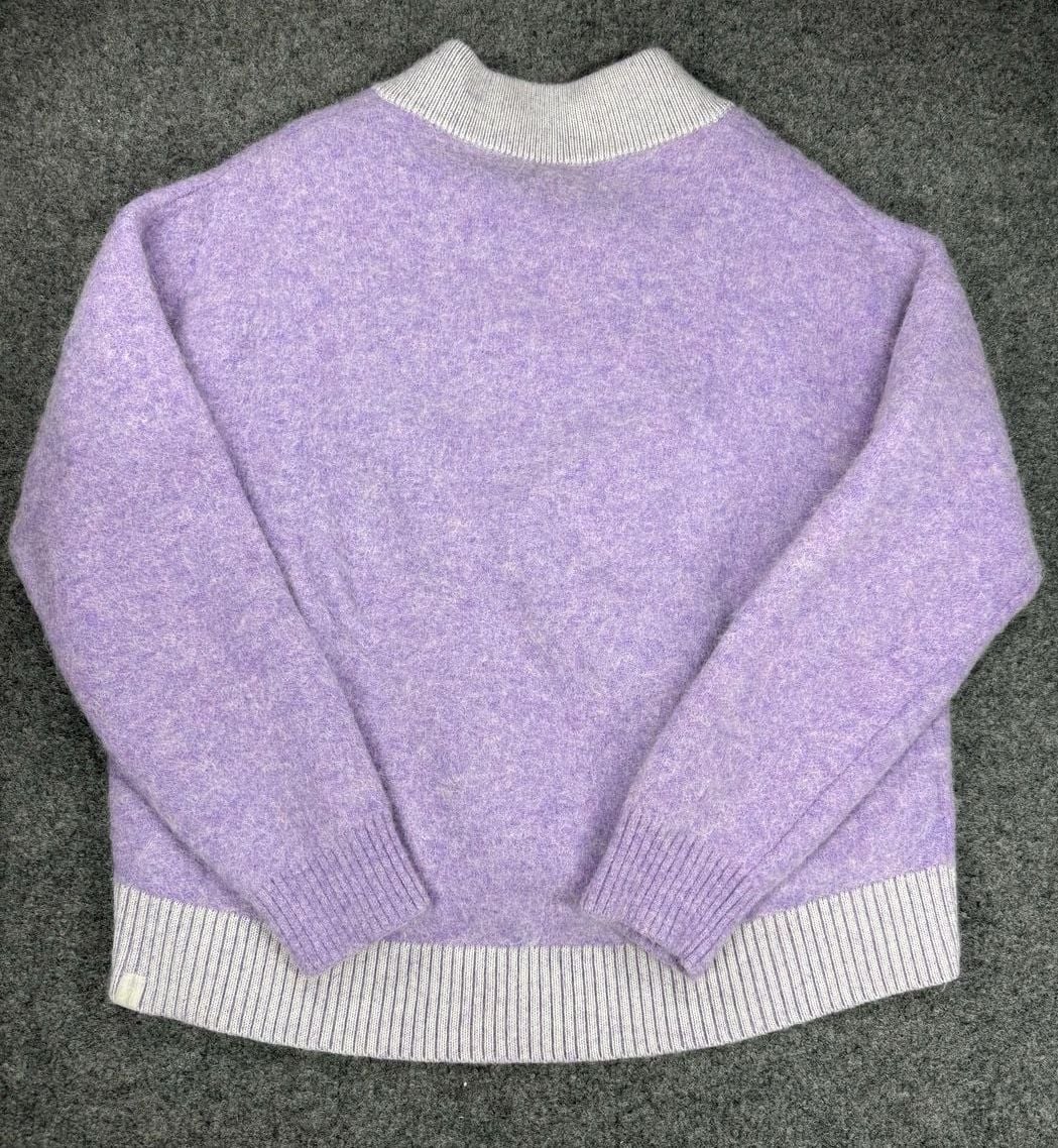 Lululemon Alpaca Wool-Blend V-Neck Sweater in Heathered Digital Lavender 8