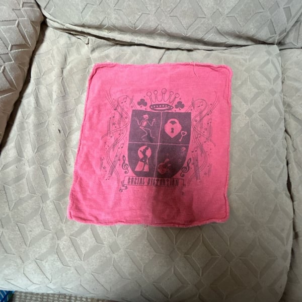 Social Distortion Crest Graphic Bandana Pink
