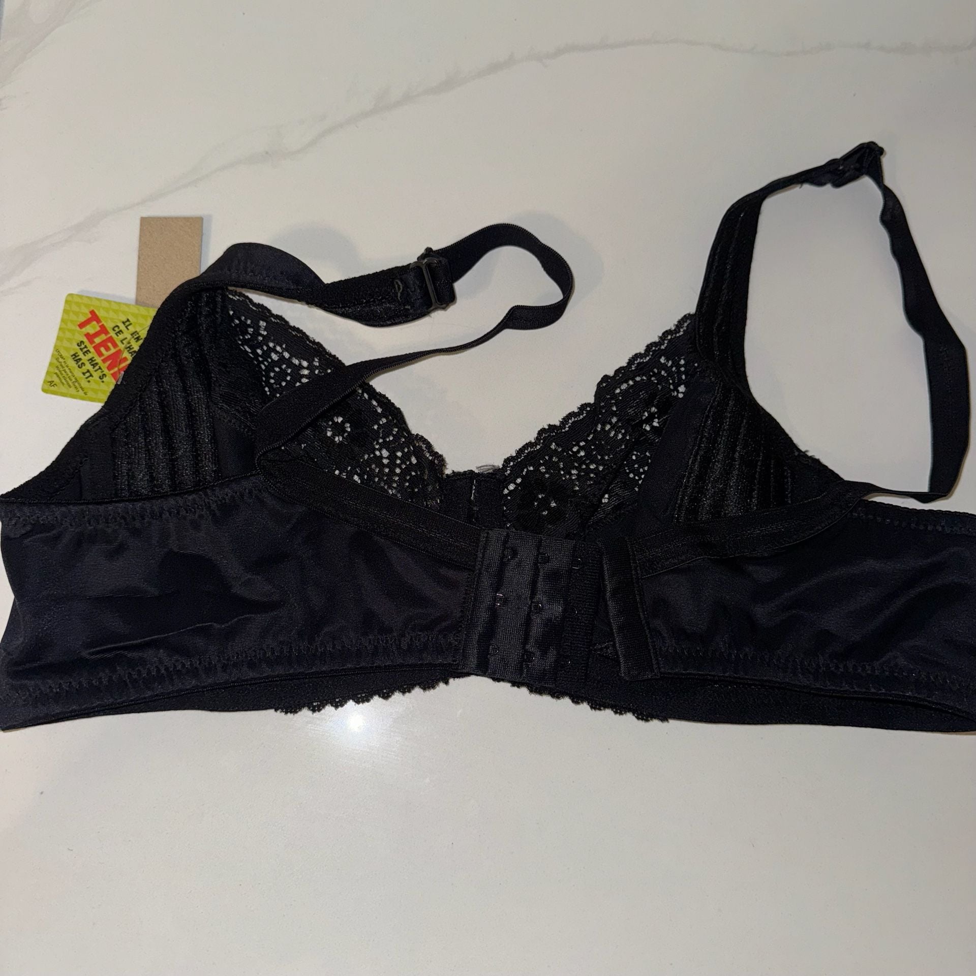 Vanessa Strach Collection Black Lace Underwire Bra Size 42C NWT 7