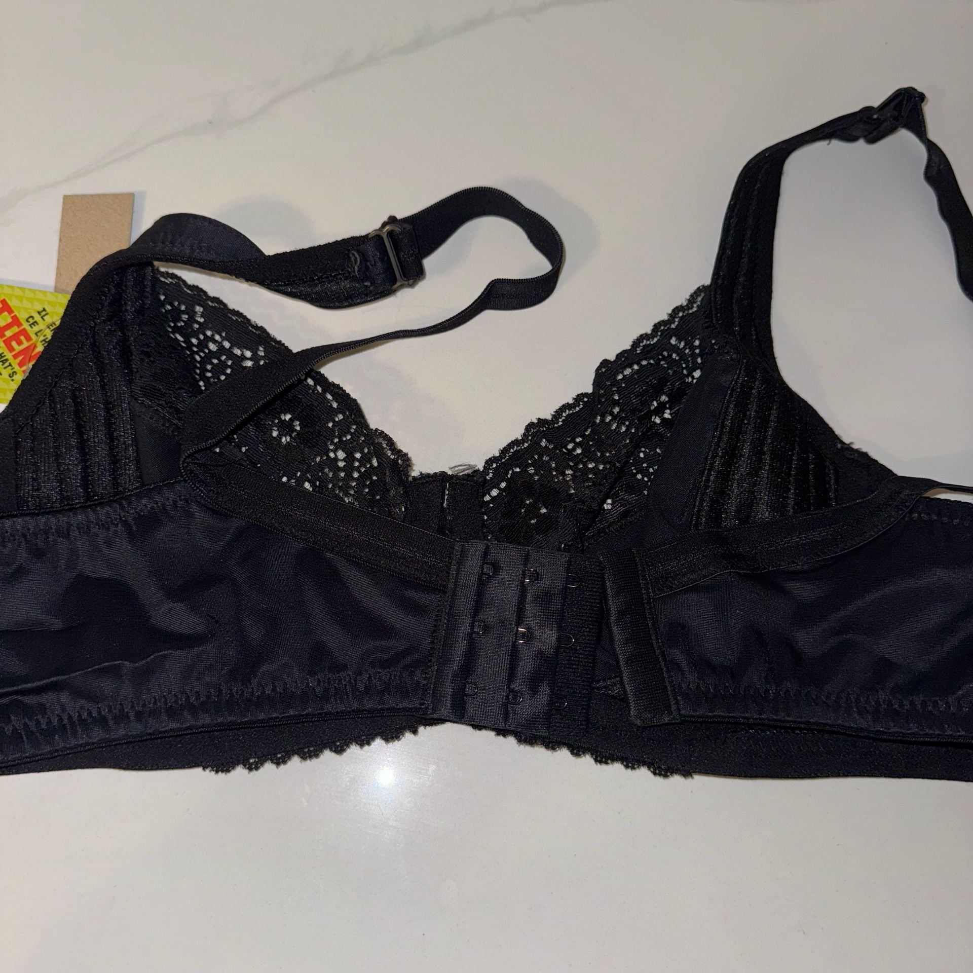 Vanessa Strach Collection Black Lace Underwire Bra Size 42C NWT 10