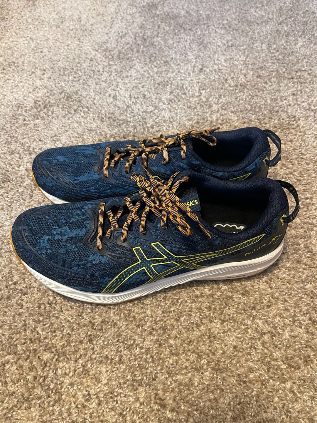 ASICS Fuji Lite 3 Trail Running Shoes (Ink Teal/Golden Yellow) Mens Sz 11.5 4