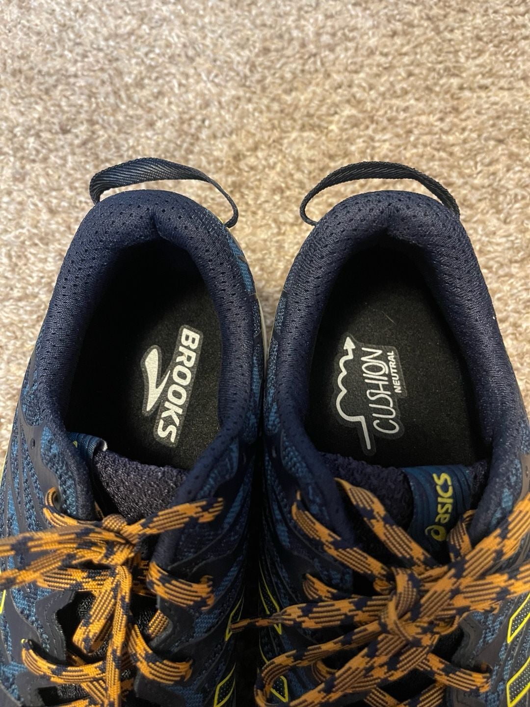 ASICS Fuji Lite 3 Trail Running Shoes (Ink Teal/Golden Yellow) Mens Sz 11.5 6