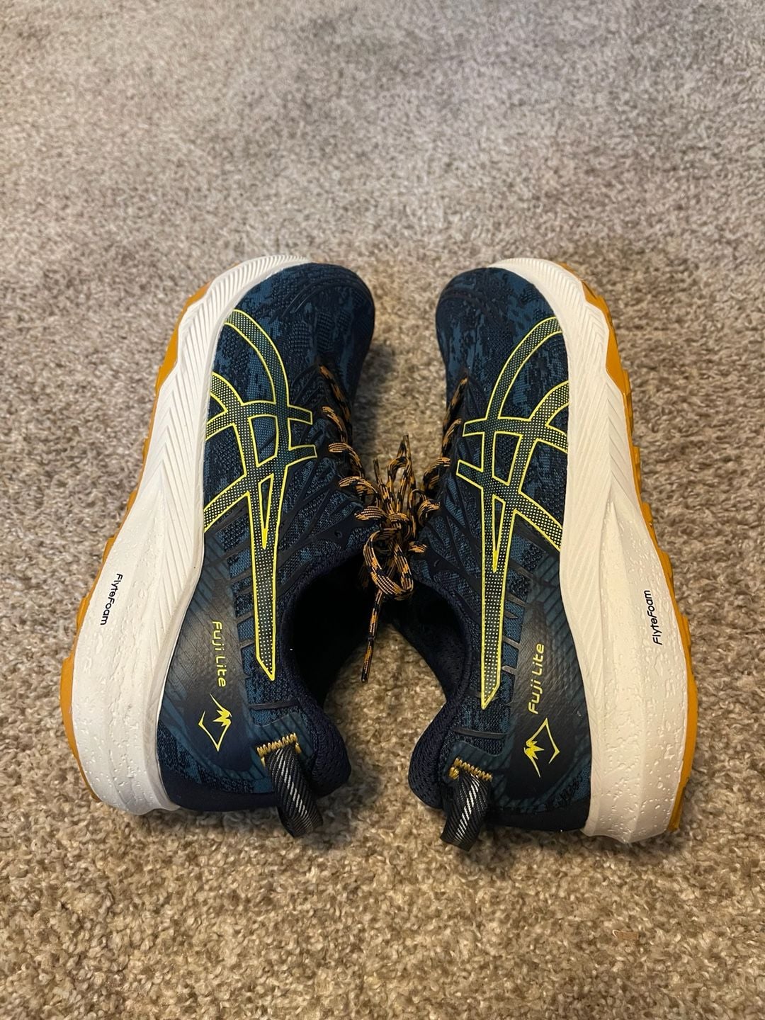 ASICS Fuji Lite 3 Trail Running Shoes (Ink Teal/Golden Yellow) Mens Sz 11.5 8