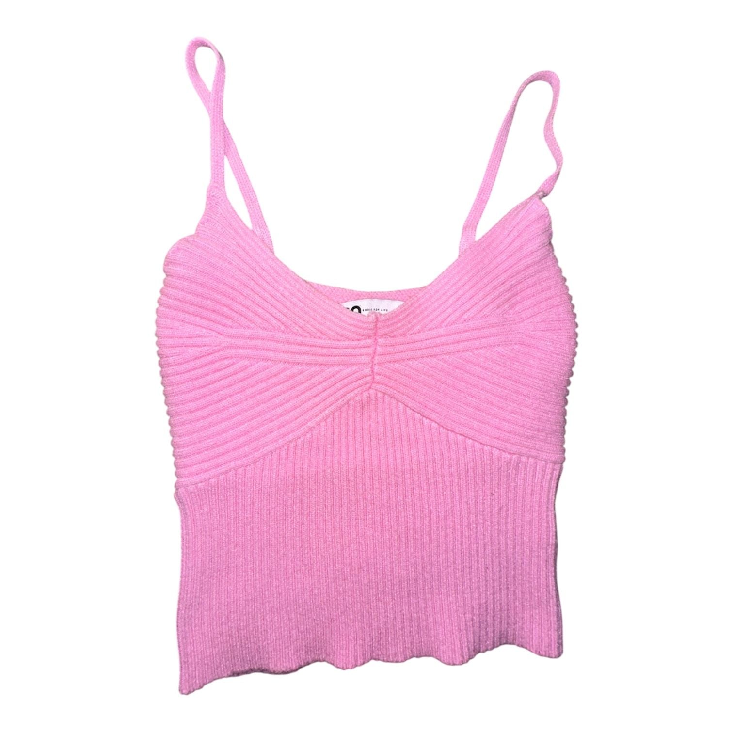 SO Ribbed Sweater Tank Top in Pink 1