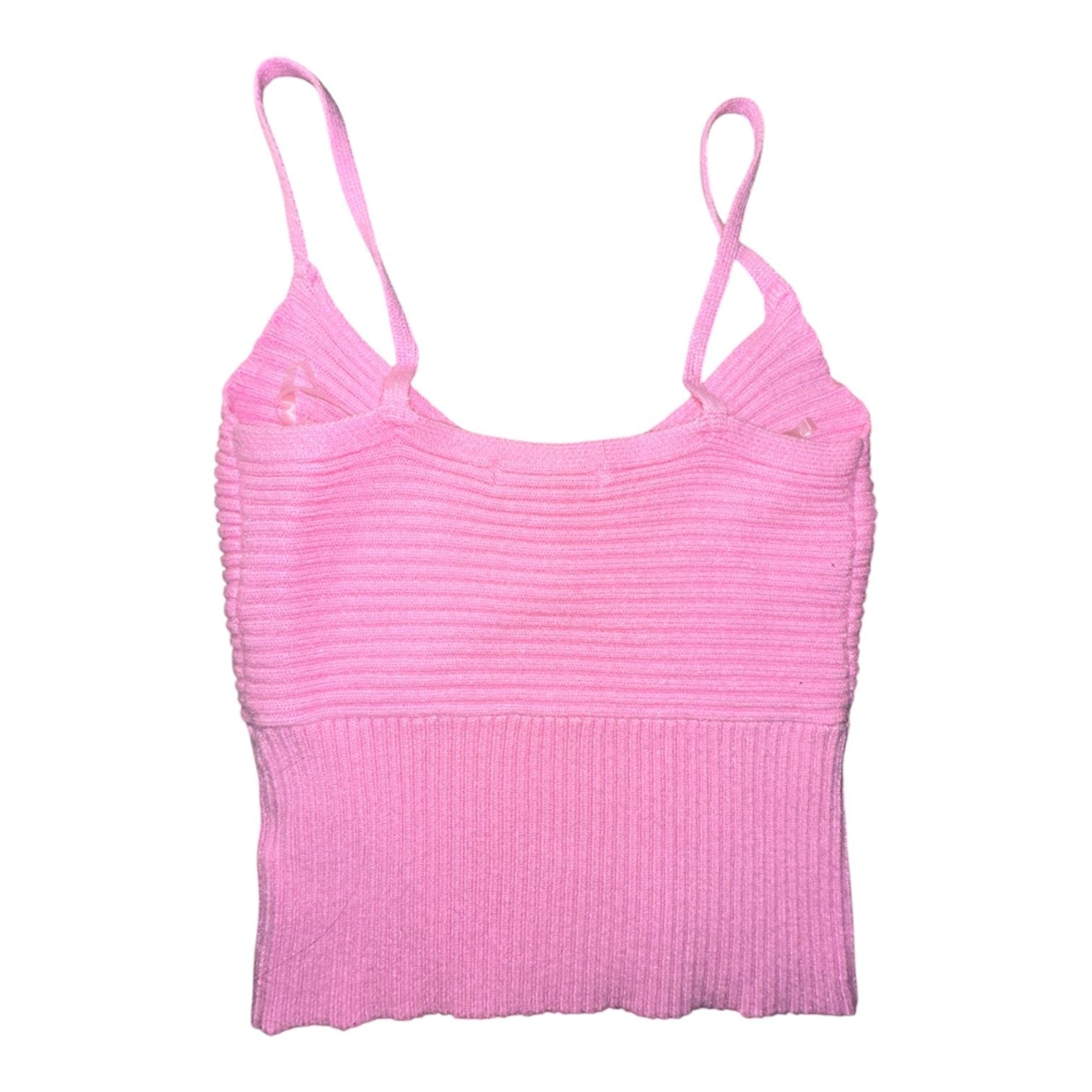 SO Ribbed Sweater Tank Top in Pink 2